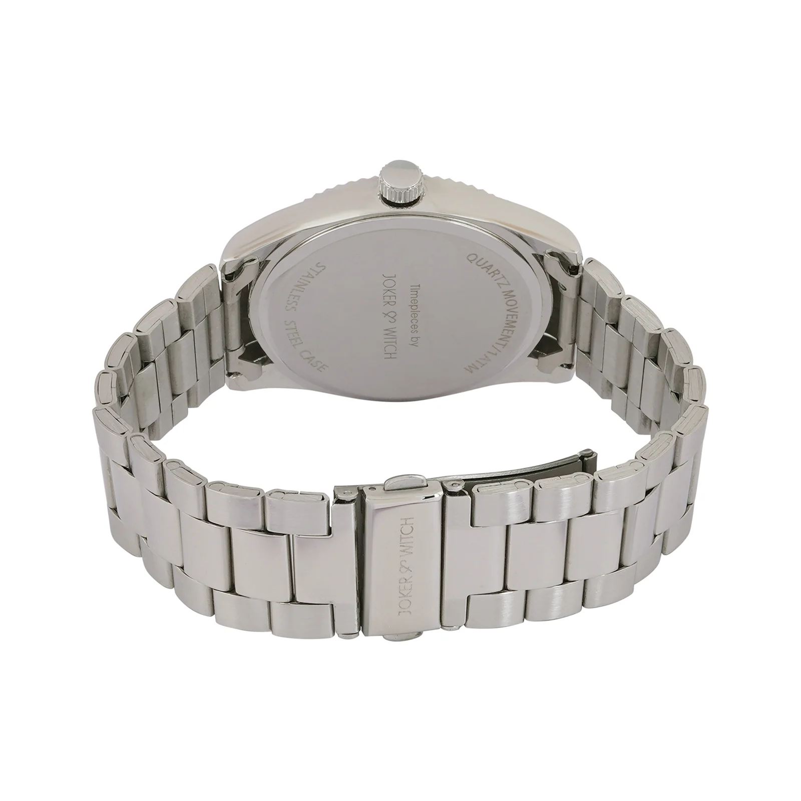 Leigh Blue Large Dial Silver Linked Chain Strap Men's Watch - Image 5