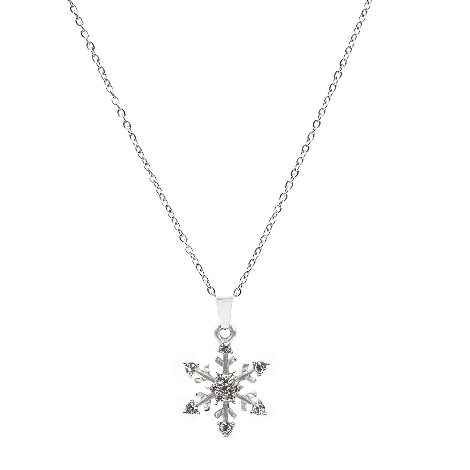 Let It Go Snow Flake Silver Necklace - Image 2