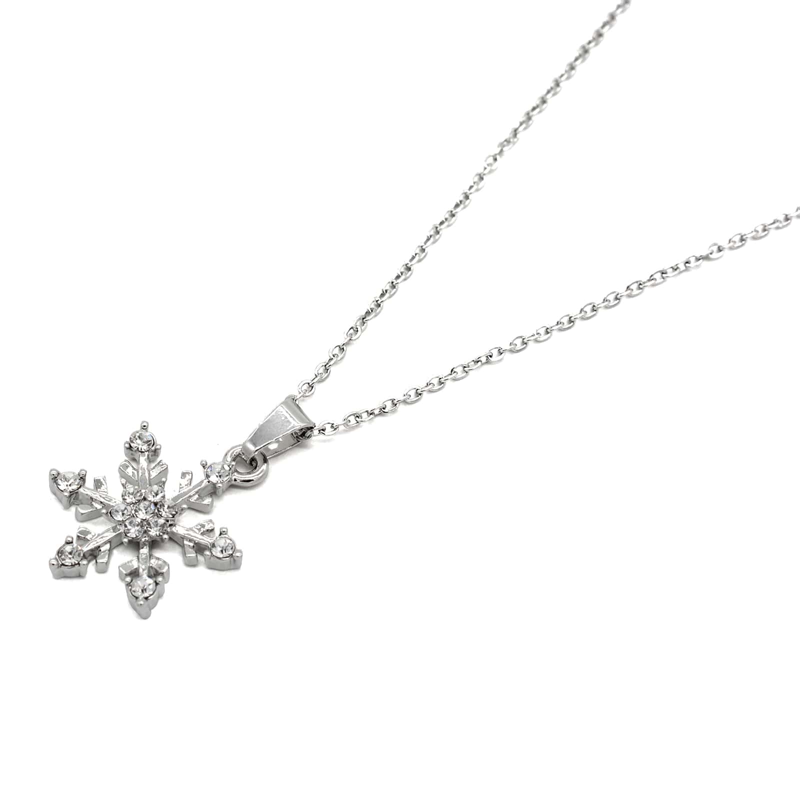 Let It Go Snow Flake Silver Necklace - Image 4