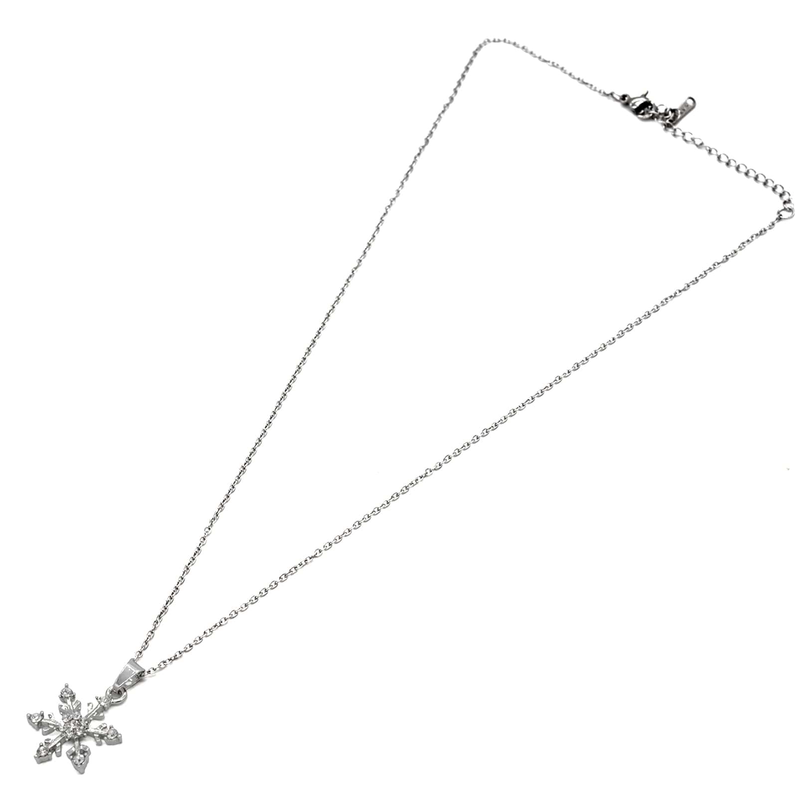 Let It Go Snow Flake Silver Necklace - Image 5