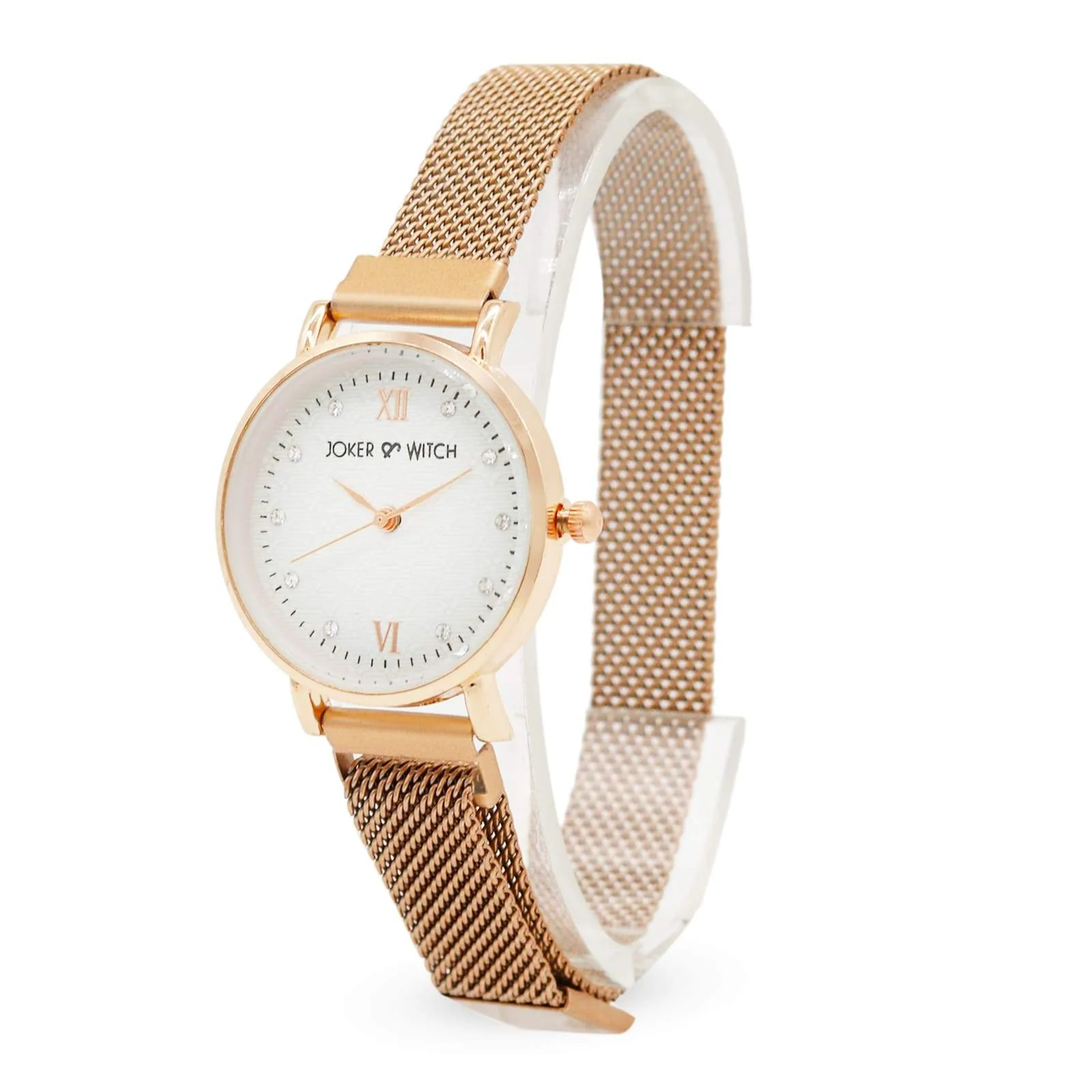 Mini Lexi White Small Dial Rose Gold Magnetic Strap Women's Watch - Image 4