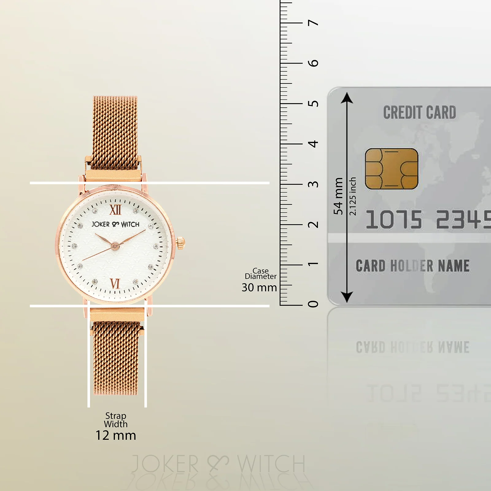 Mini Lexi White Small Dial Rose Gold Magnetic Strap Women's Watch - Image 8