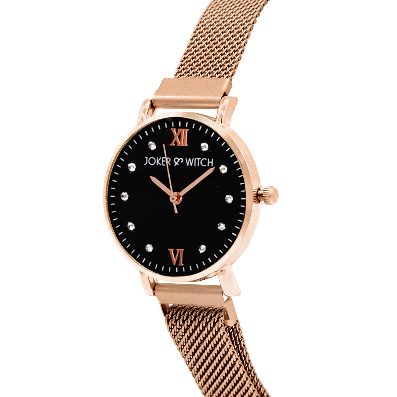 Mini Lexi Black Small Dial Rose Gold Magnetic Strap Women's Watch - Image 2