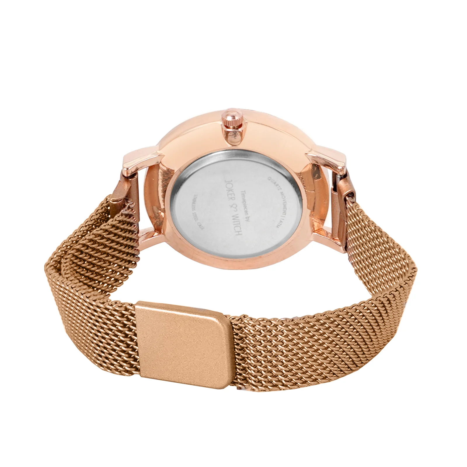 Mini Lexi Black Small Dial Rose Gold Magnetic Strap Women's Watch - Image 4