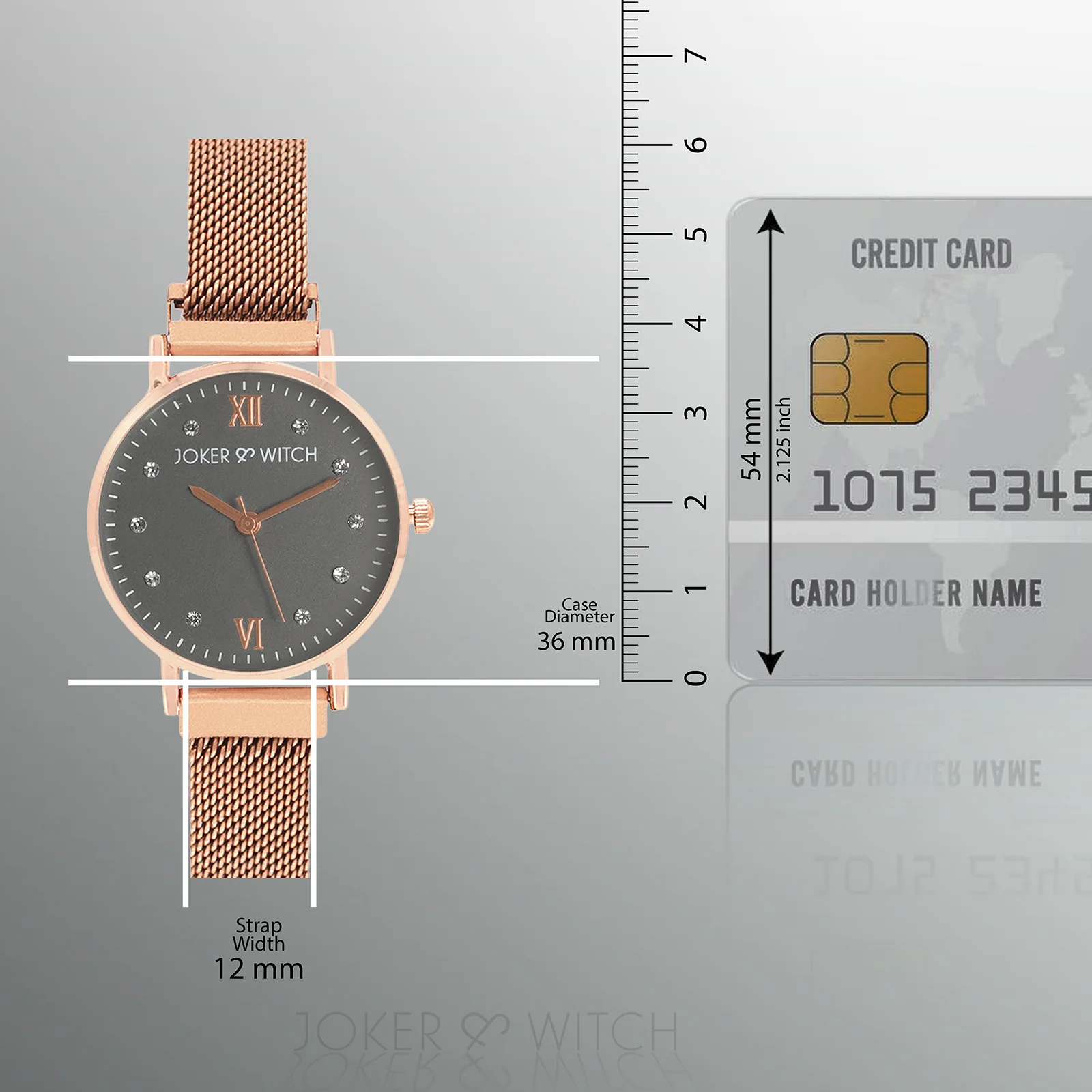 Mini Lexi Grey Small Dial Rose Gold Magnetic Strap Women's Watch - Image 6