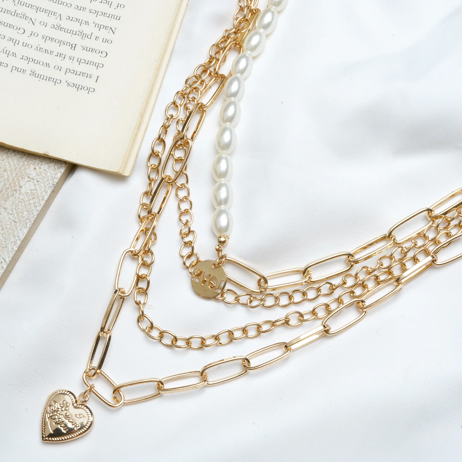 Lianne Chain Link Gold Layered Necklace - Image 2