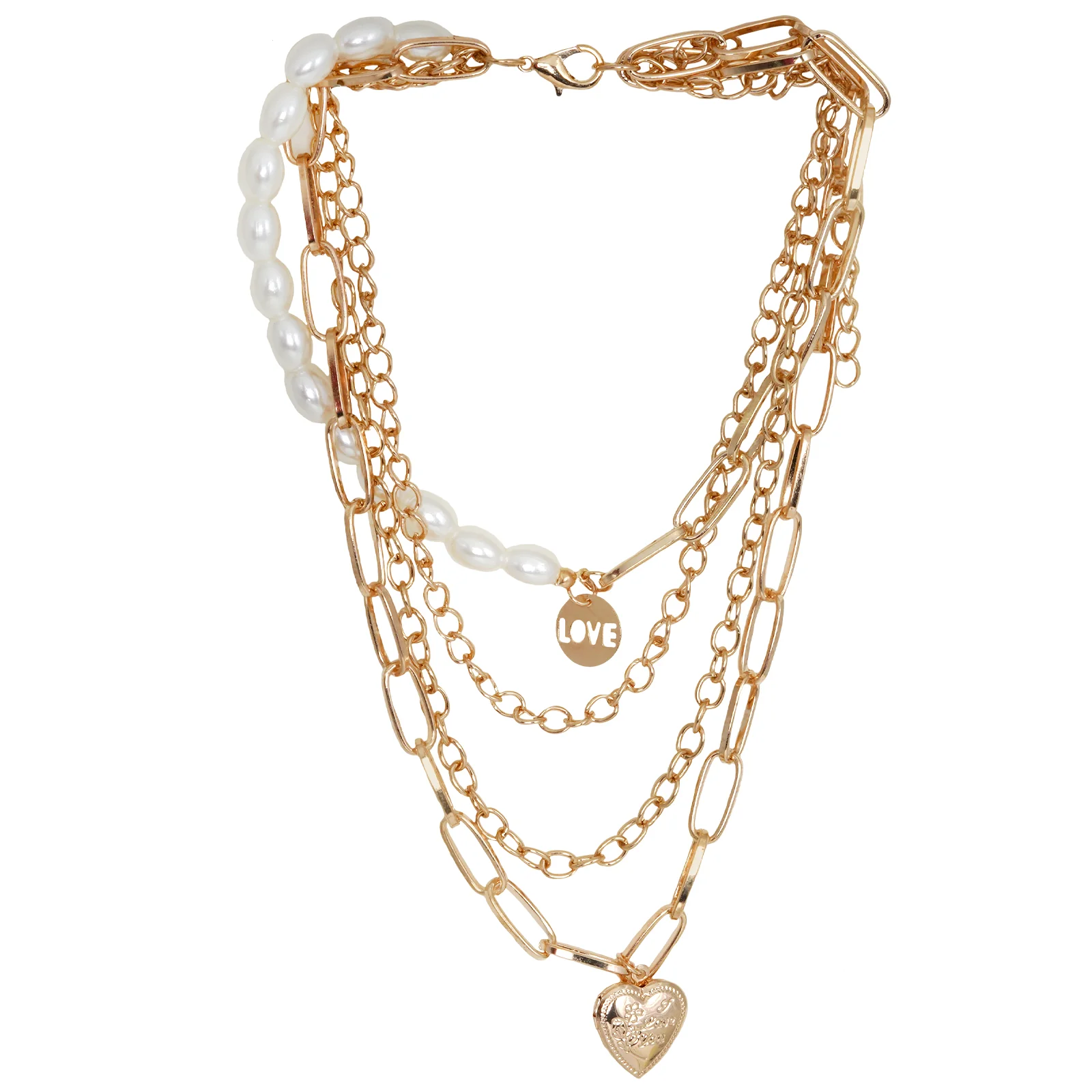 Lianne Chain Link Gold Layered Necklace - Image 3