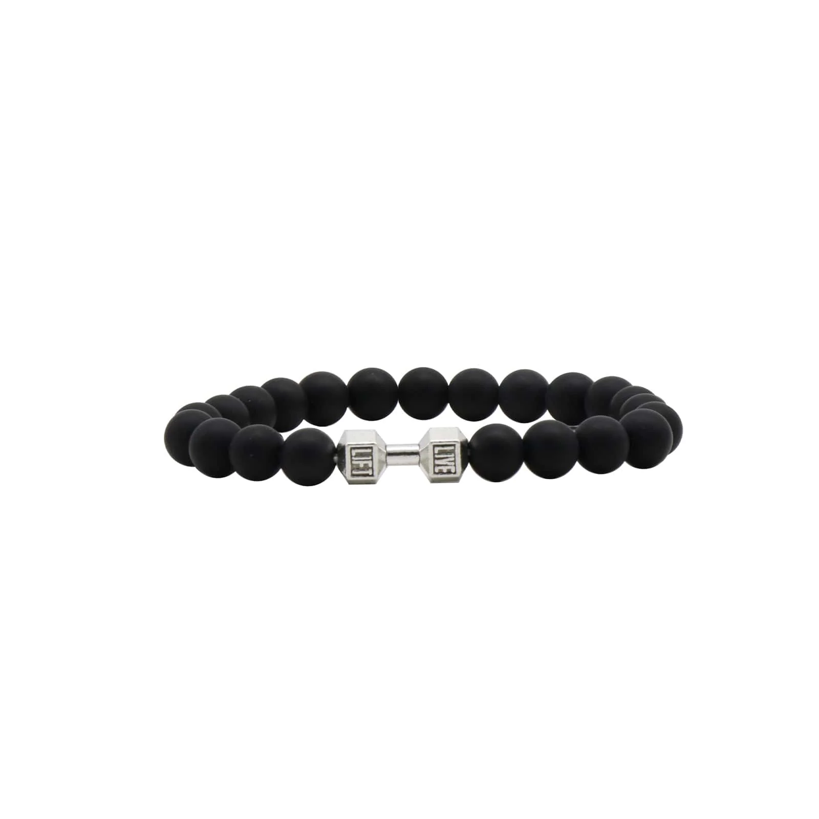 Lift Life Beaded Black Men's Bracelet - Image 2