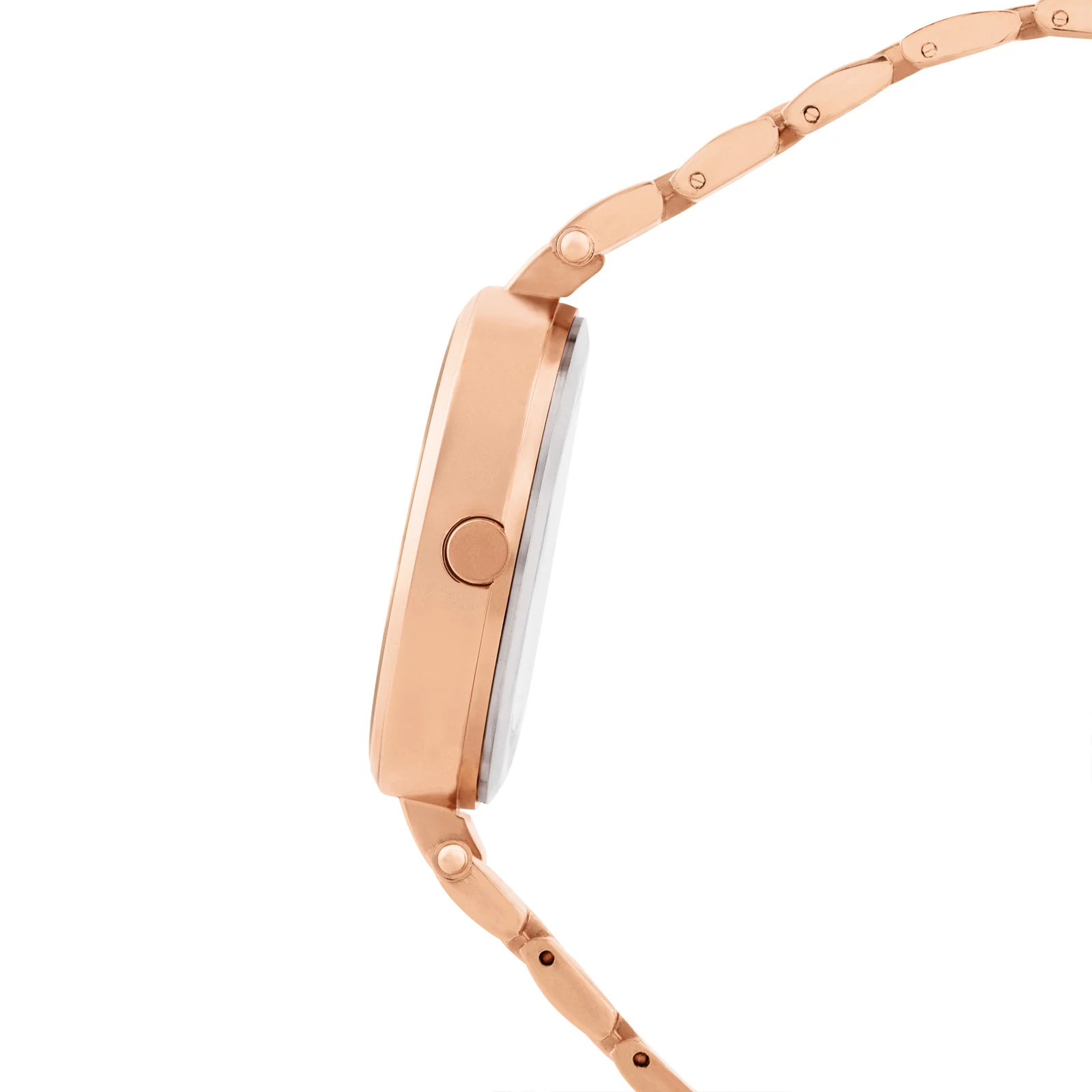 Liora White Medium Dial Rose Gold Linked Chain Strap Women's Watch - Image 5