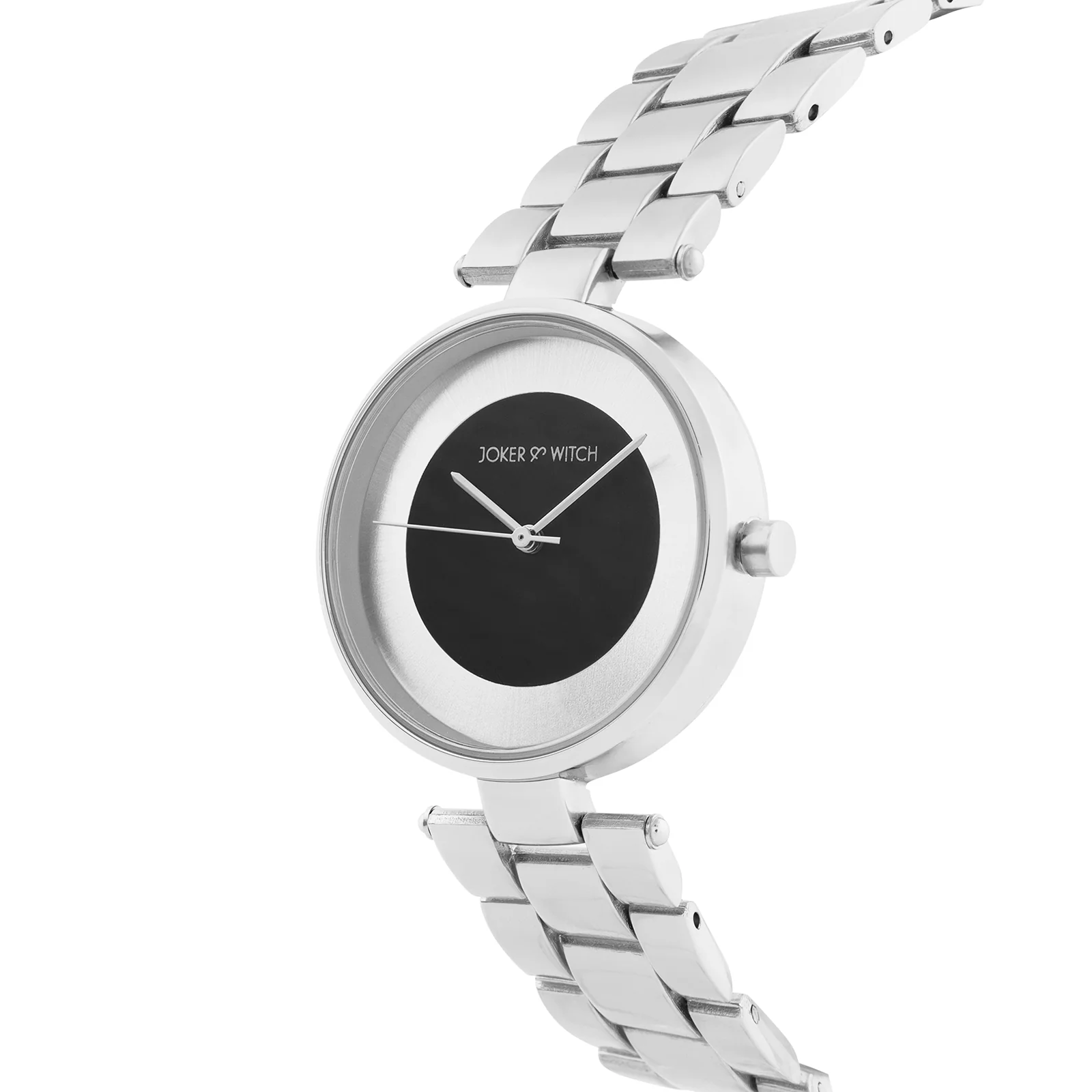Liora Black Medium Dial Silver Linked Chain Strap Women's Watch - Image 4