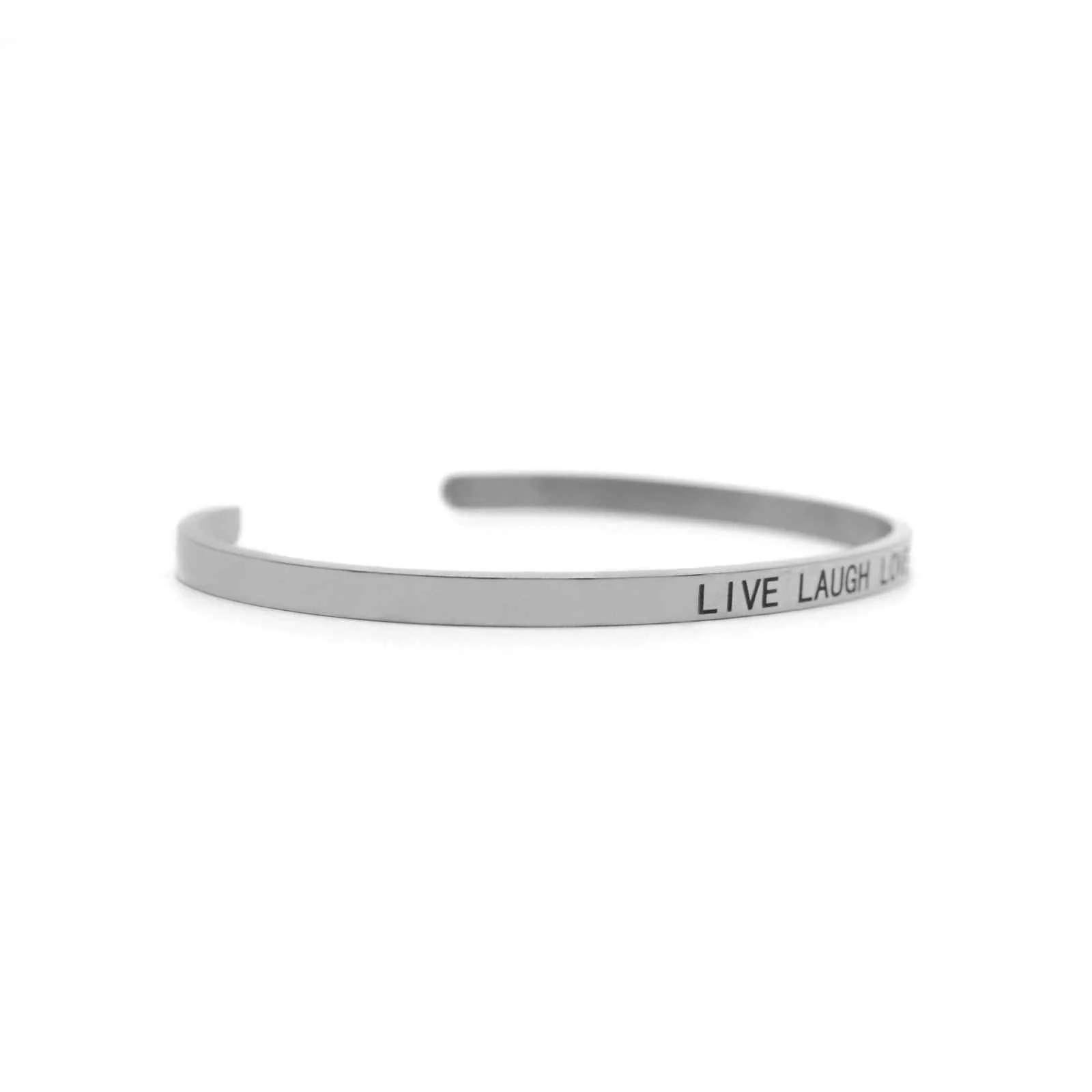 Live Laugh Love Silver Mantra Band - Image 4