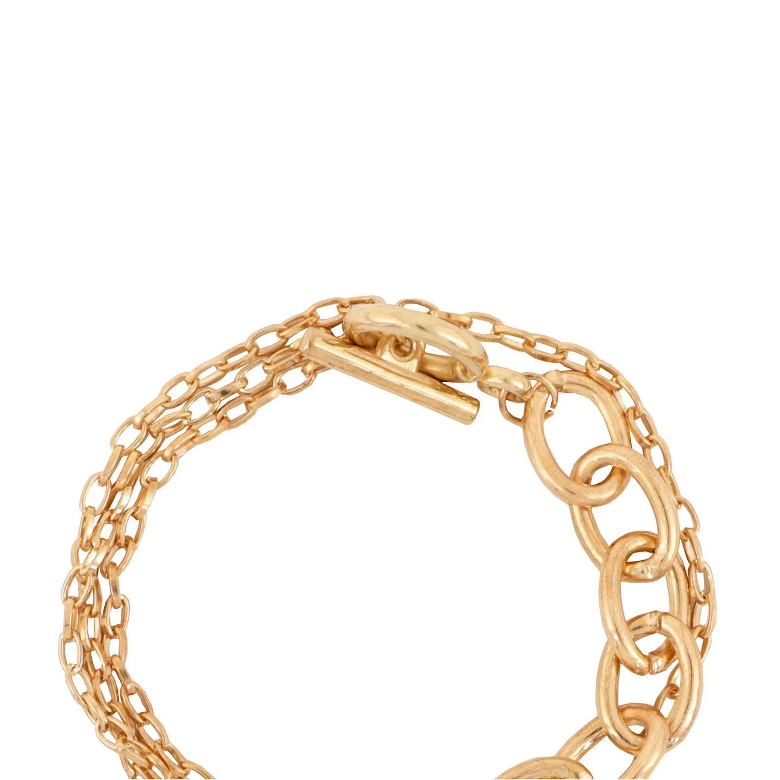 Bewitched Lock Charm Gold Linked Bracelet - Image 5