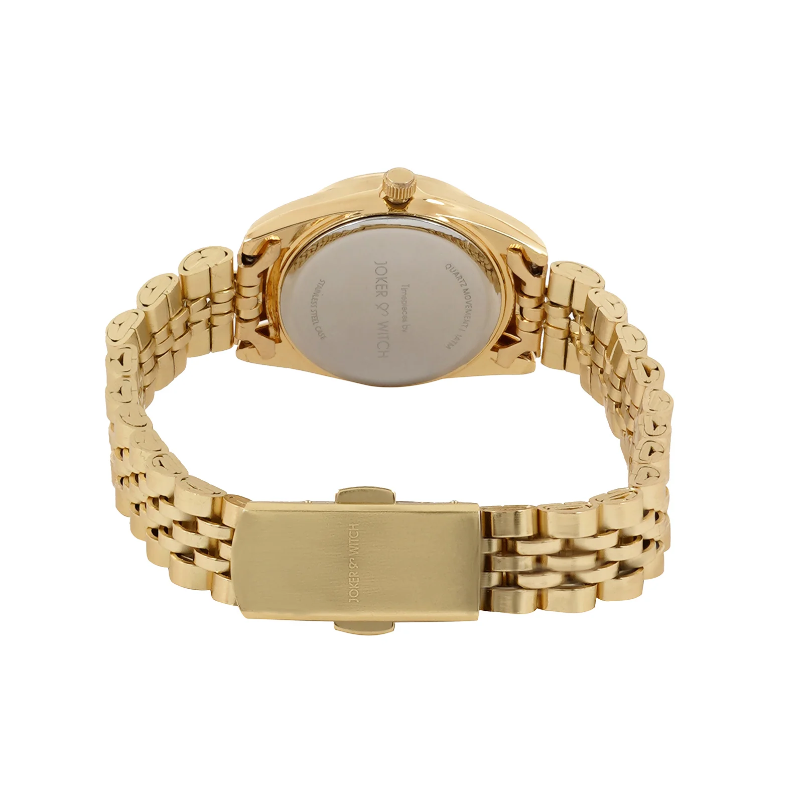 London Black Mini Dial Gold Linked Chain Strap Women's Watch - Image 6