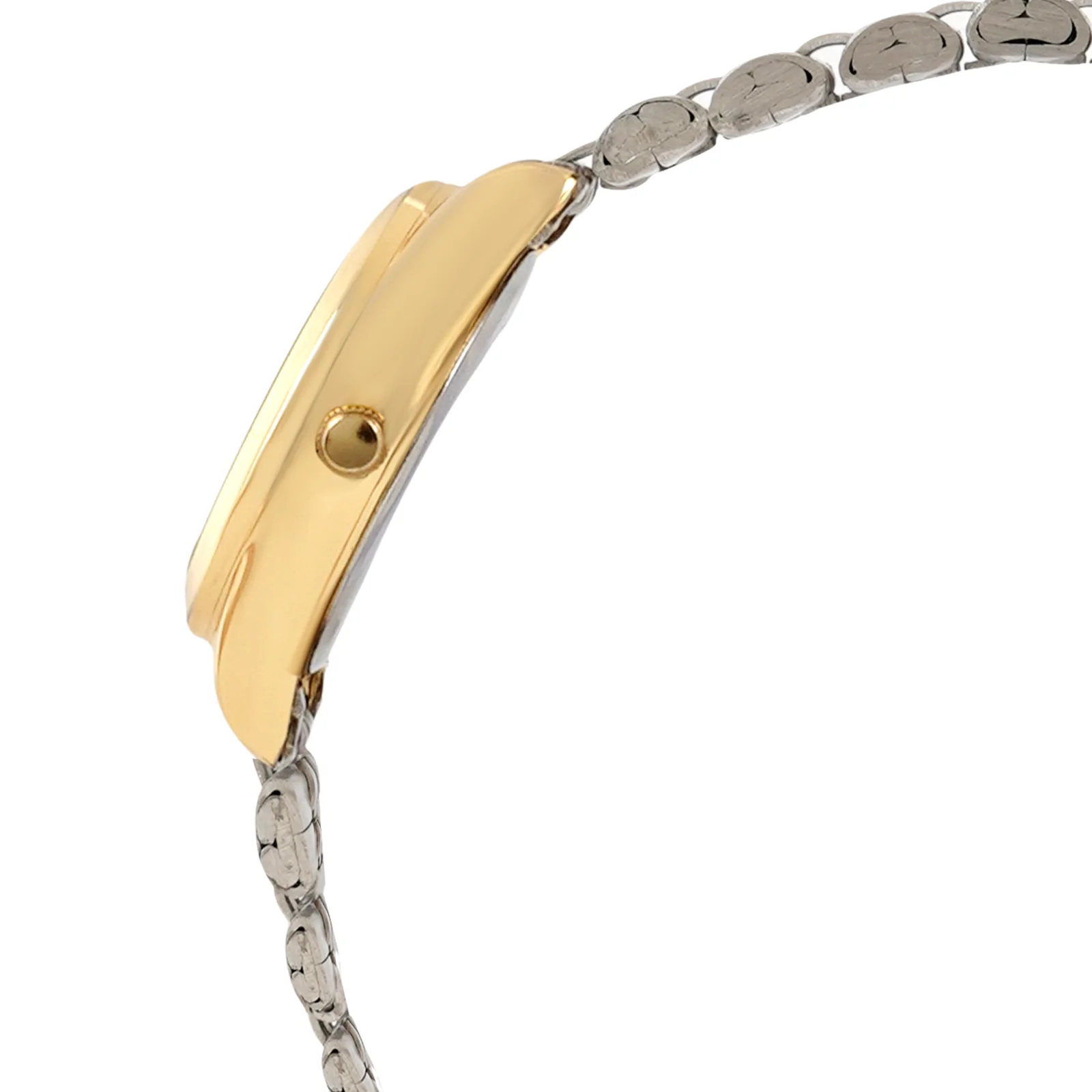 London White Mini Dial Dual Tone Linked Chain Strap Women's Watch - Image 5