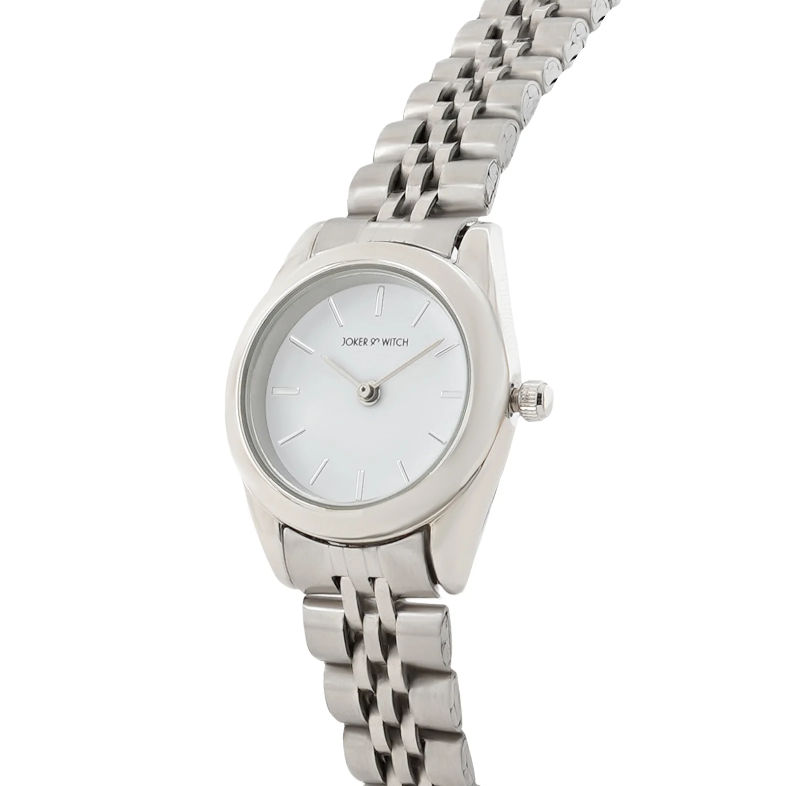 London White Mini Dial Silver Linked Chain Strap Women's Watch - Image 4