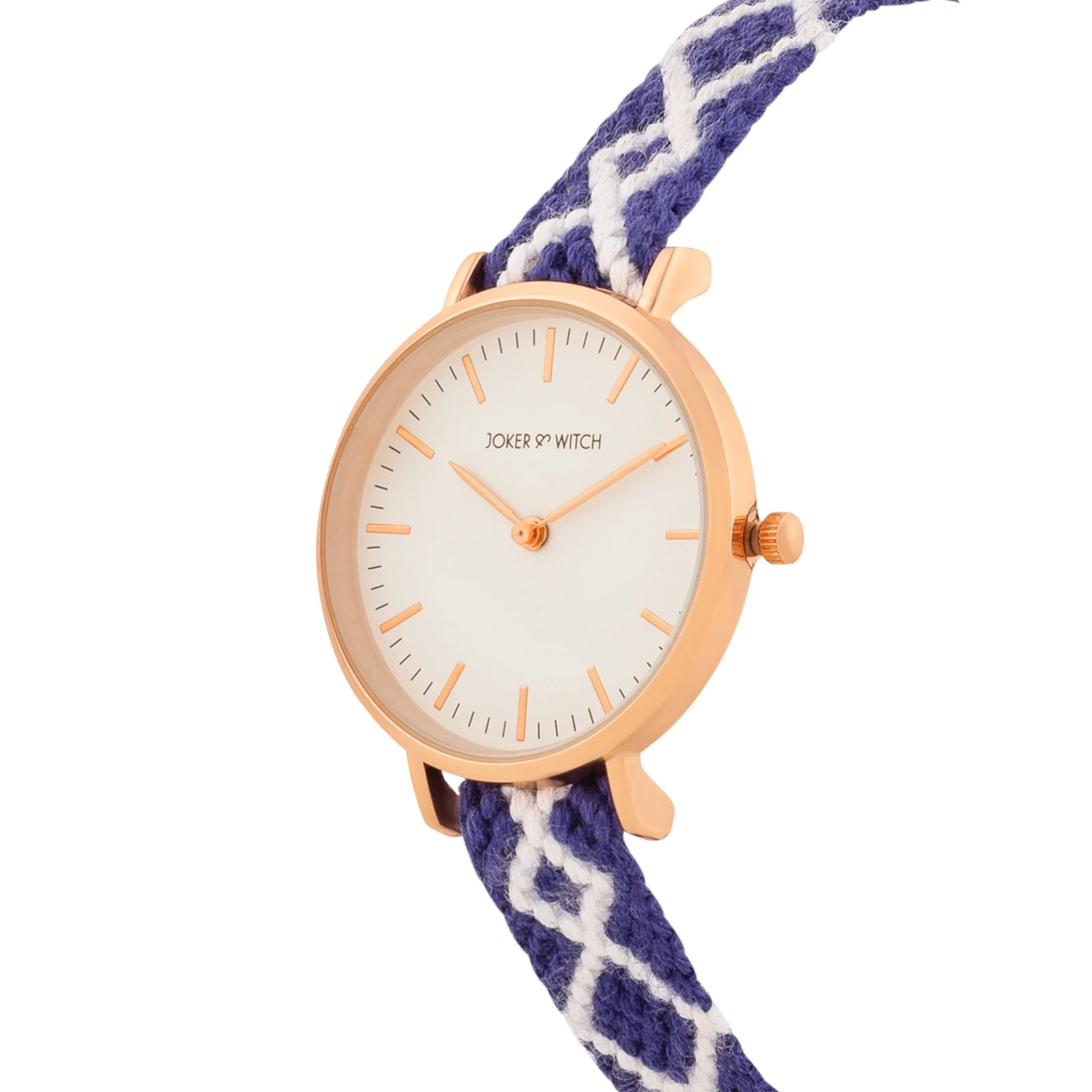 Loomed Aura White Medium Dial Blue Macrame Strap Women's Watch - Image 4