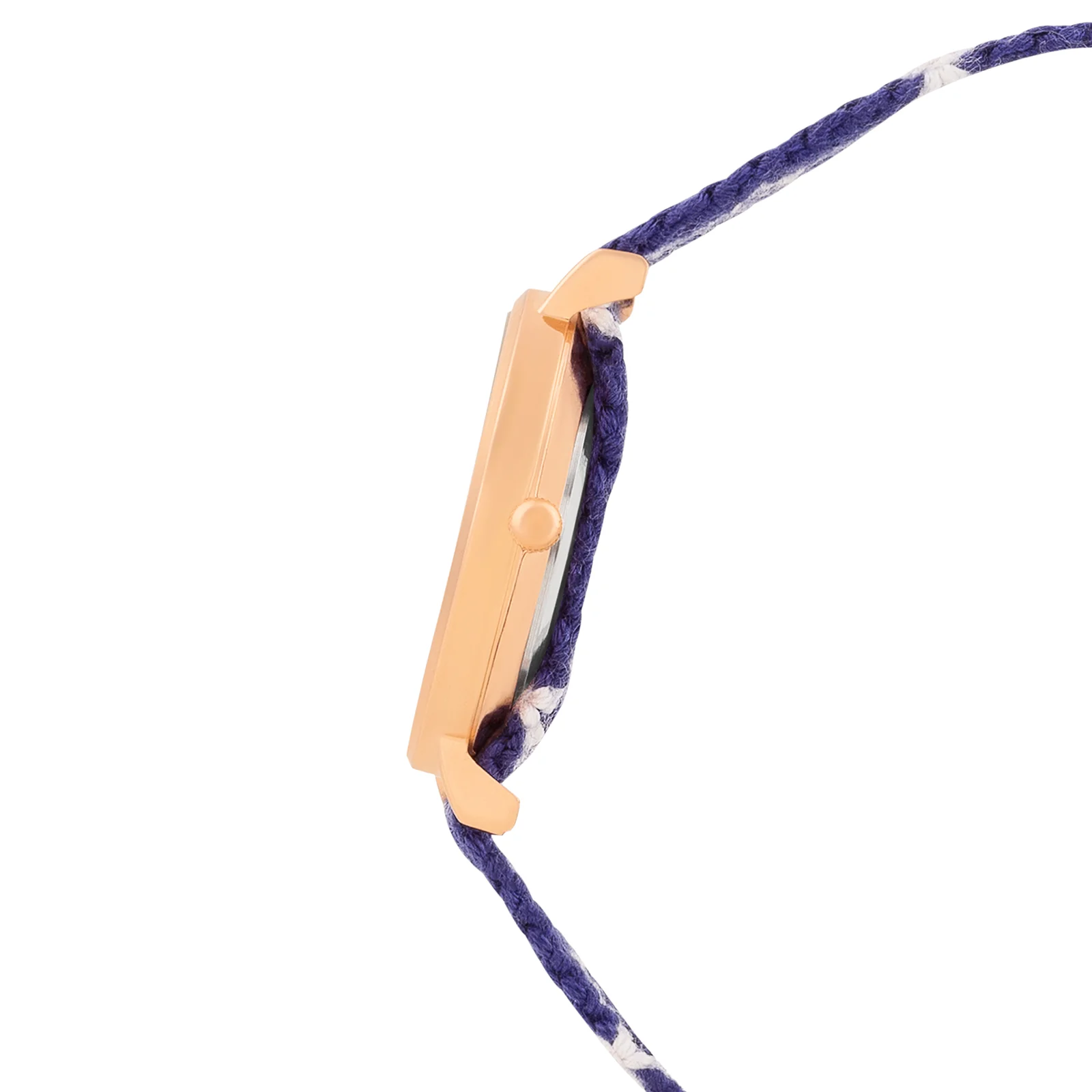 Loomed Aura White Medium Dial Blue Macrame Strap Women's Watch - Image 5