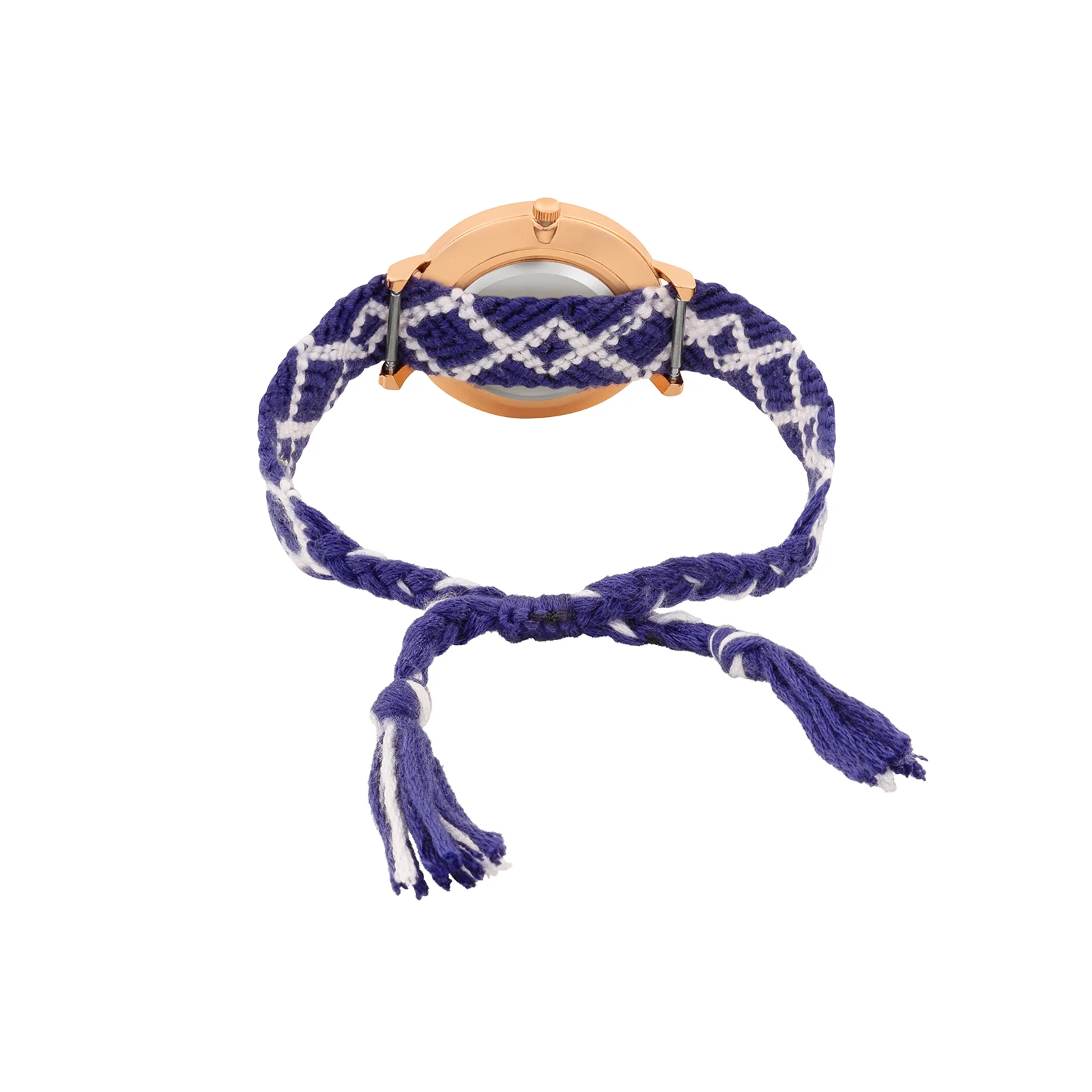 Loomed Aura White Medium Dial Blue Macrame Strap Women's Watch - Image 6