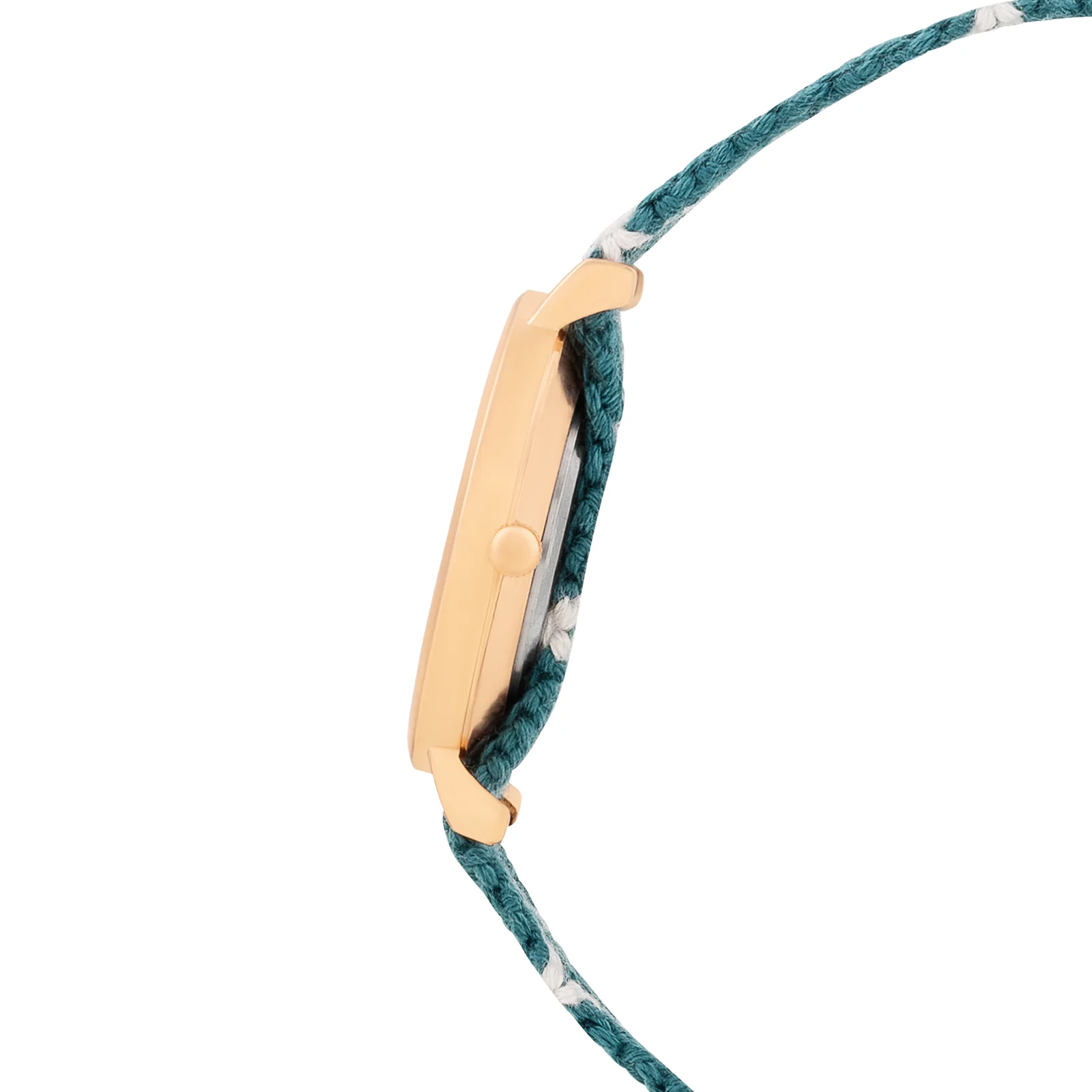 Loomed Aura White Medium Dial Turquoise Macrame Strap Women's Watch - Image 5