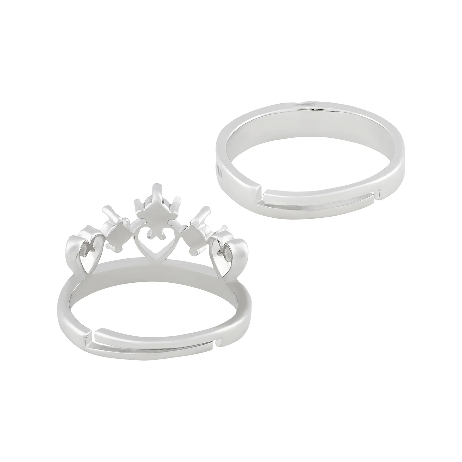 Lou & Will Crown Style Couple Rings - Image 5
