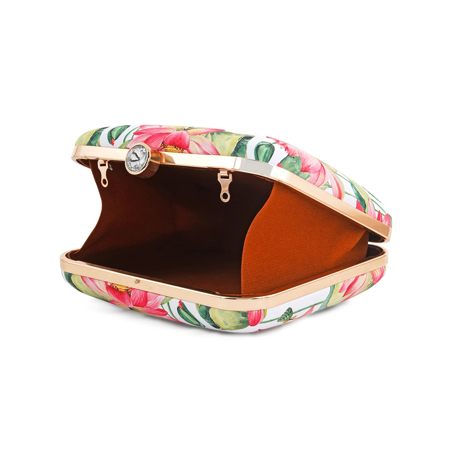 Love Blossom Multicolour Printed Clutch - Image 7