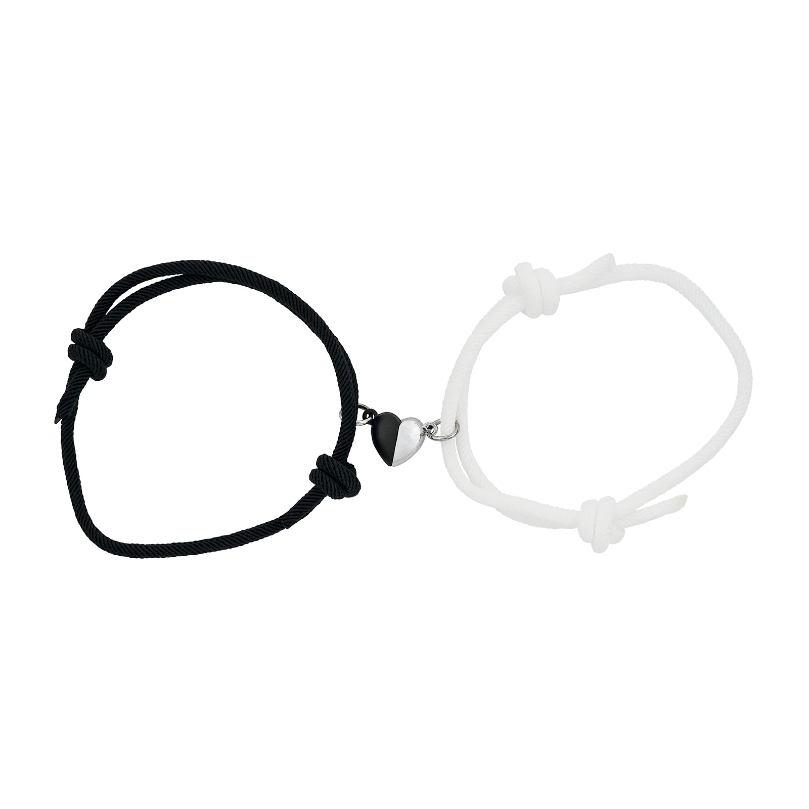 Love Story Black And White Couple Beaded Bracelet - Image 3