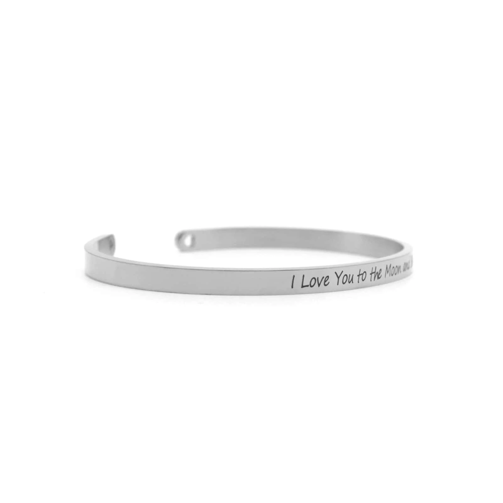 I Love You To The Moon And Back Silver Mantra Bands - Image 4