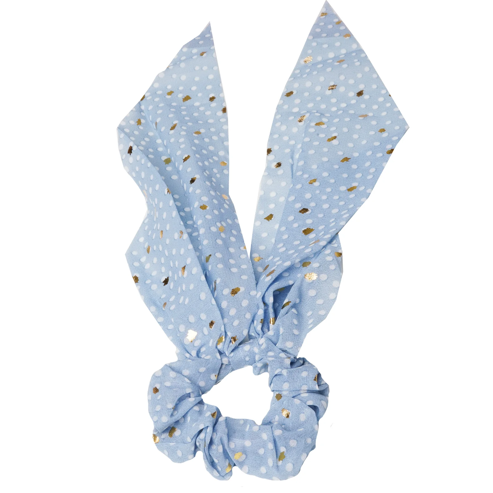 Lovingness Blue Scarf Style Scrunchie - Image 3