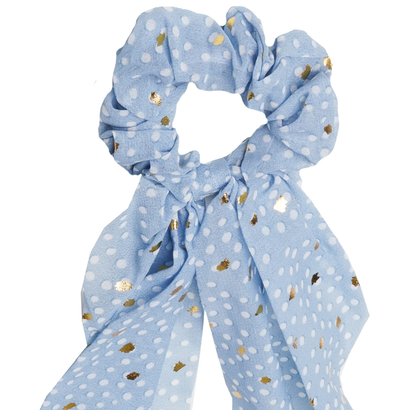 Lovingness Blue Scarf Style Scrunchie - Image 4