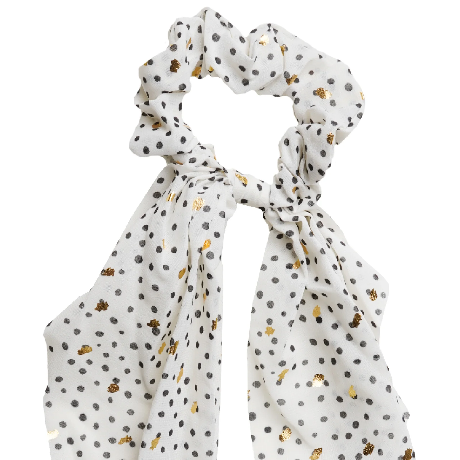 Lovingness White Scarf Style Scrunchie - Image 4