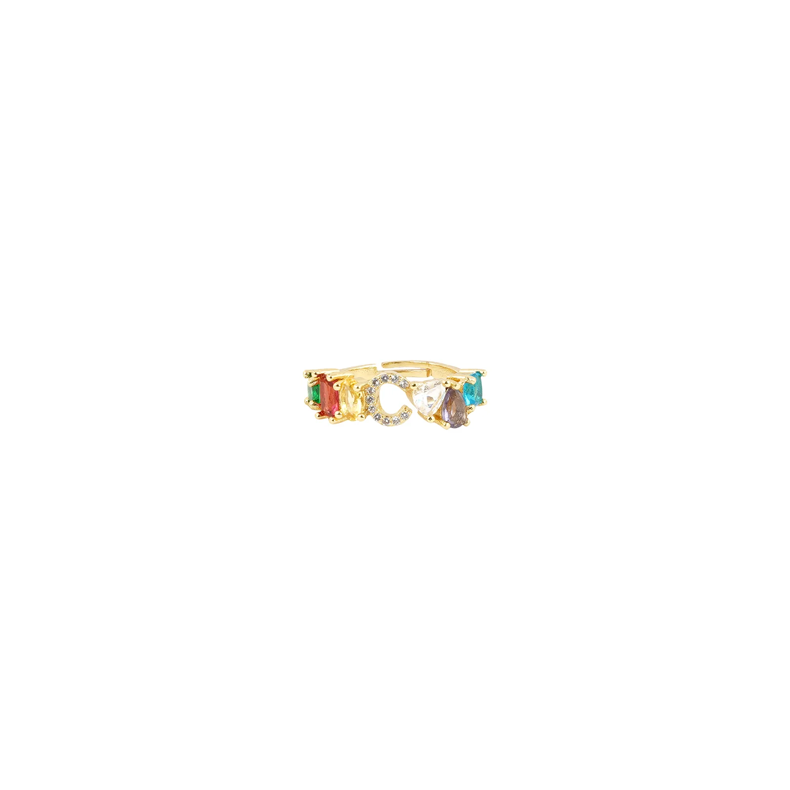 Lowe Multicolour Alphabet C Ring - Image 3