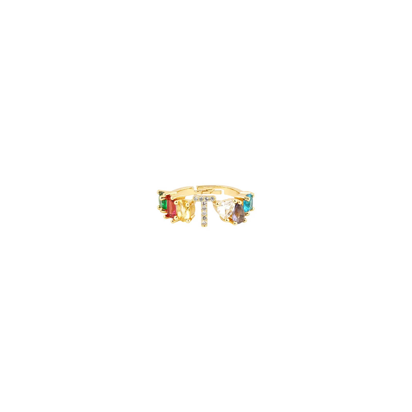 Lowe Multicolour Alphabet T Ring - Image 3