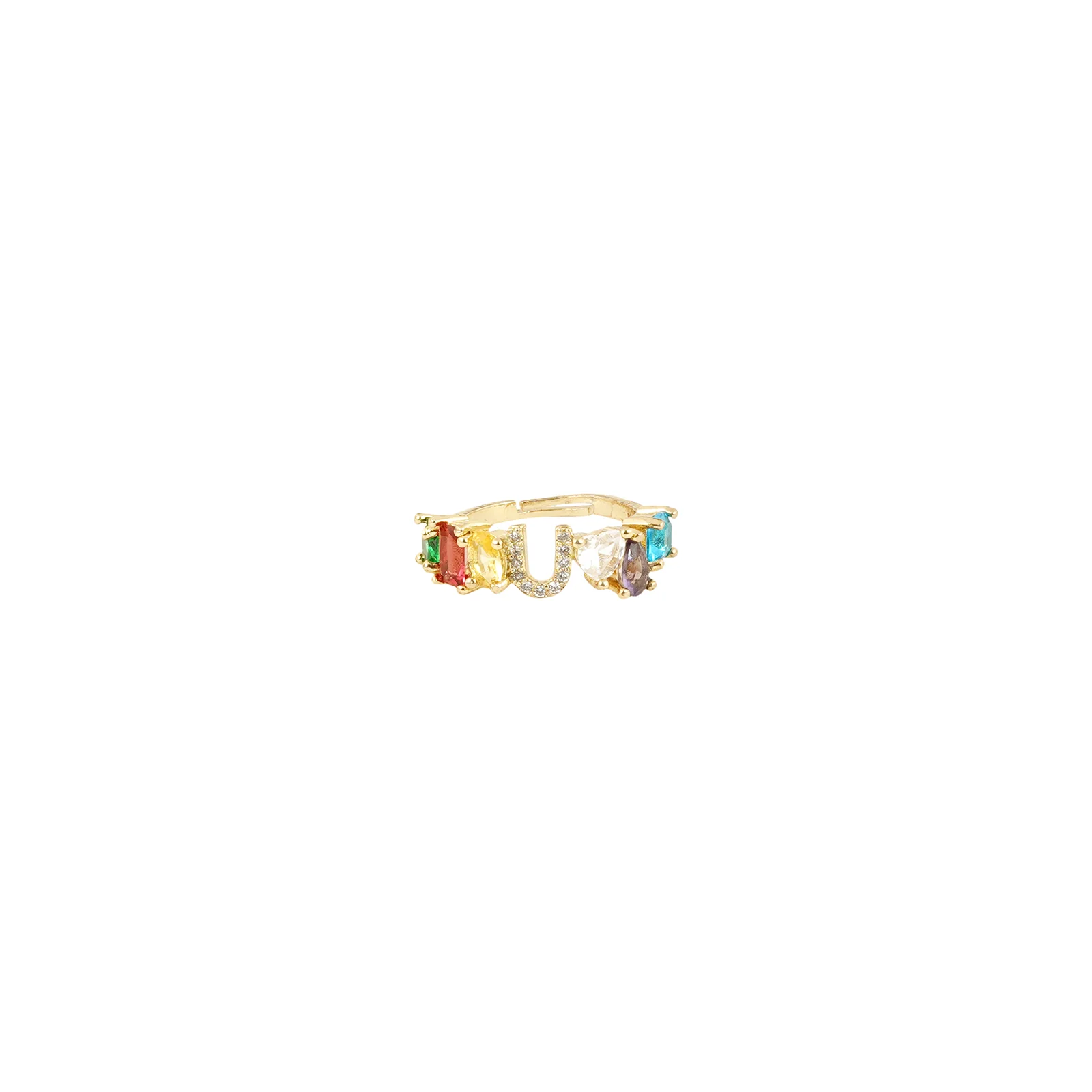 Lowe Multicolour Alphabet U Ring - Image 3