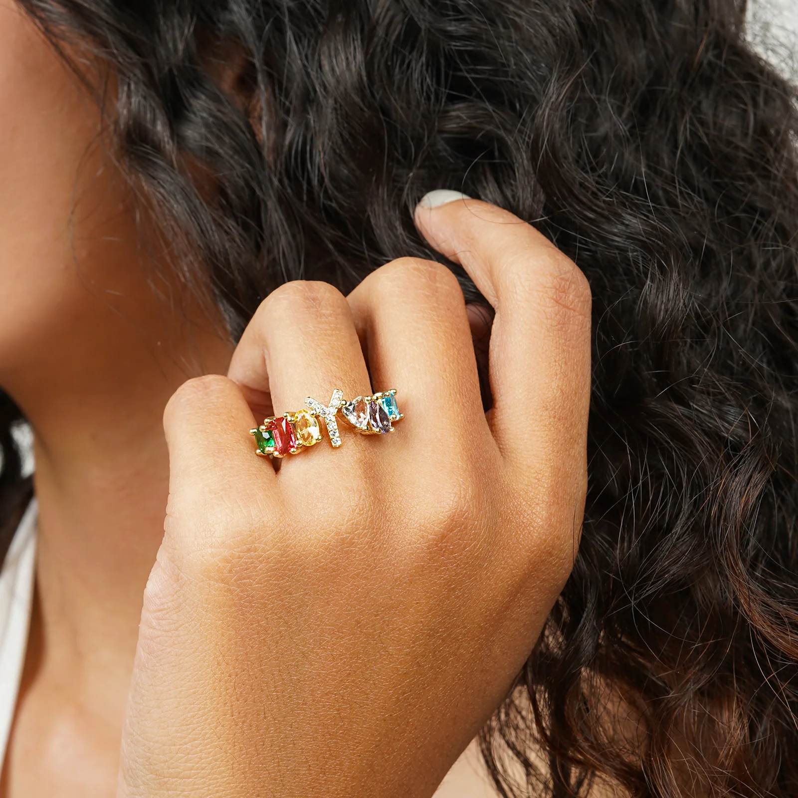 Lowe Multicolour Alphabet Y Ring - Image 2