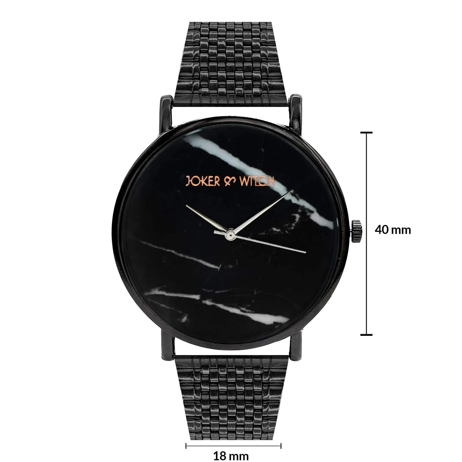 Lucien Black Large Marble Dial Linked Chain Strap Men's Watch - Image 6