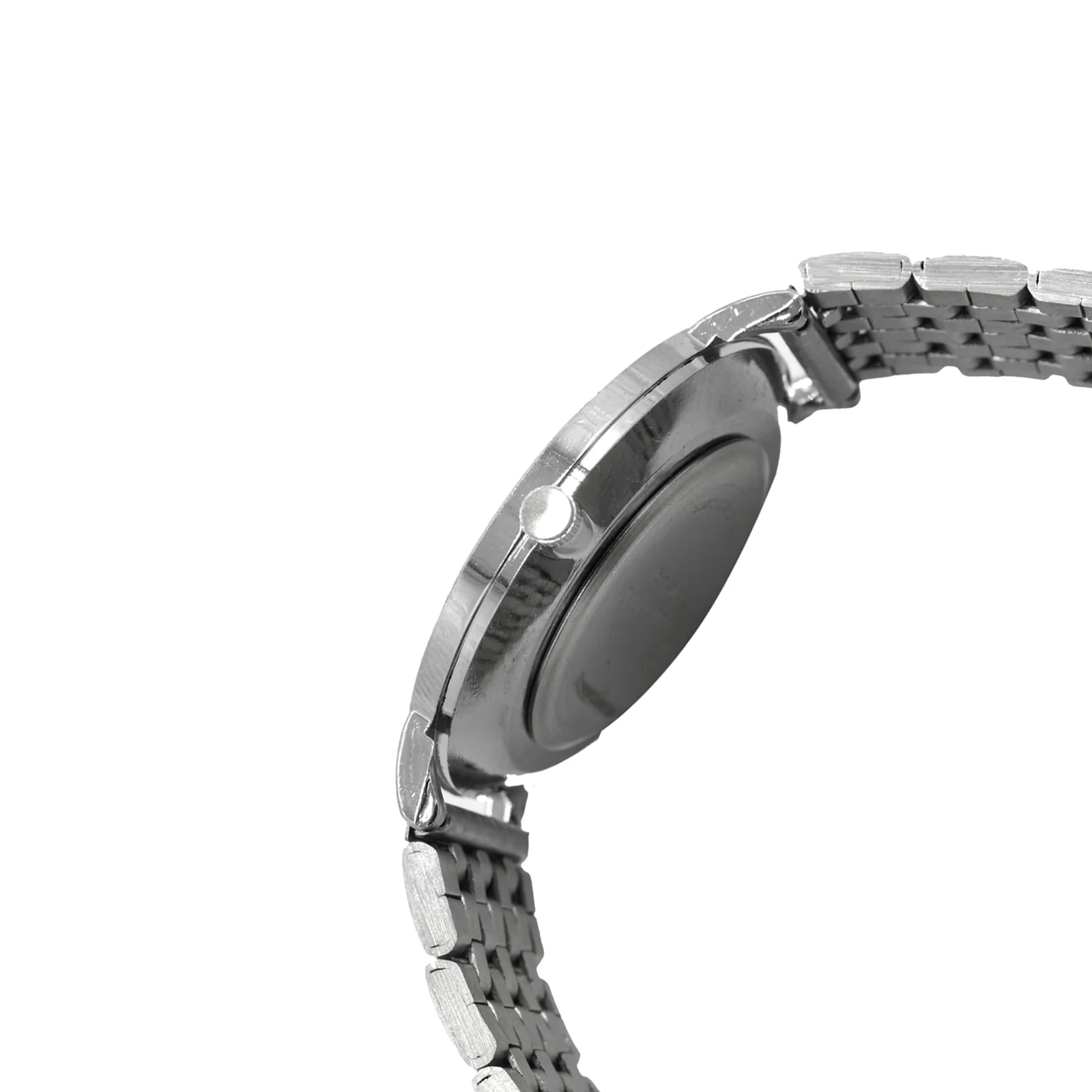 Lucien Black Large Marble Dial Silver Linked Chain Strap Men's Watch - Image 2