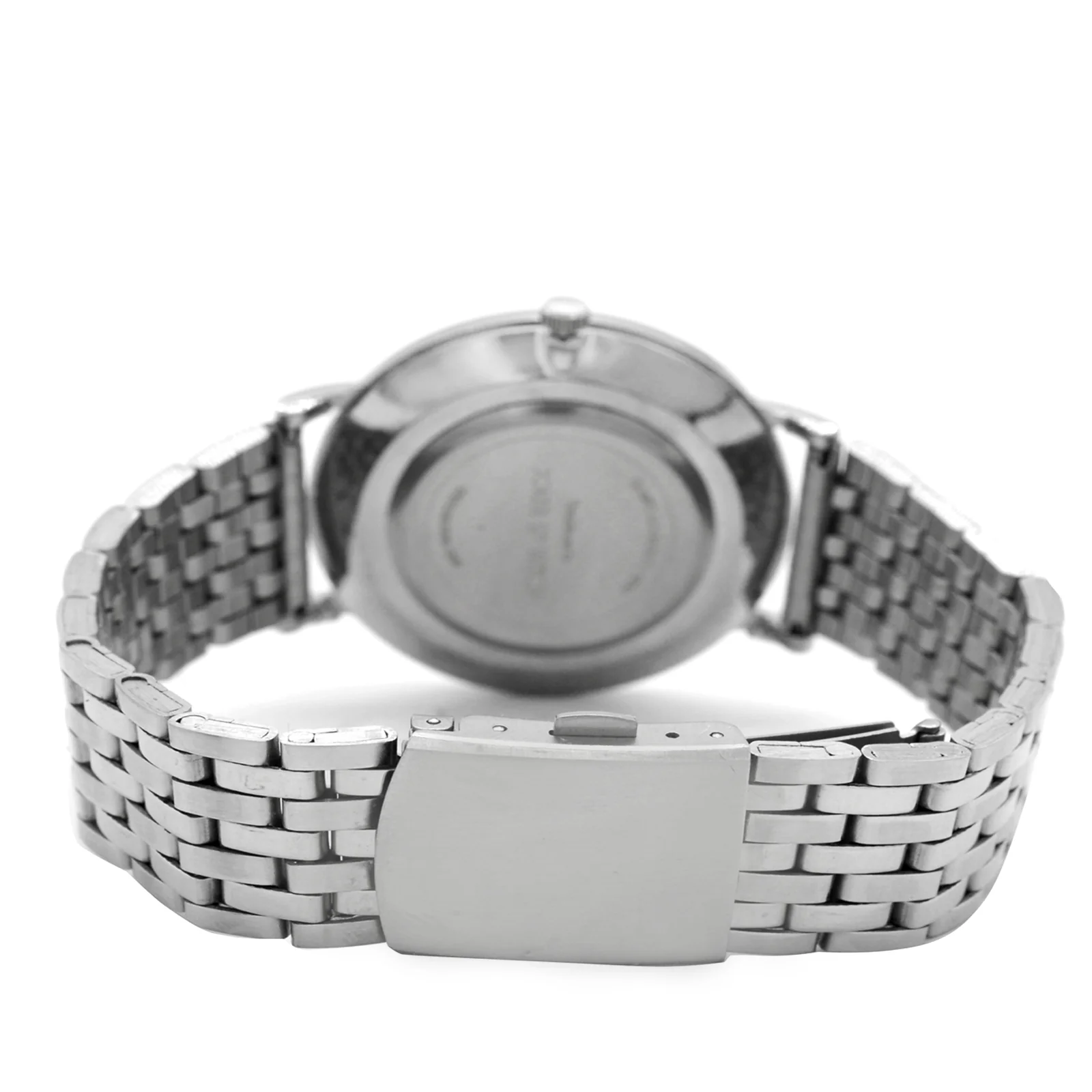 Lucien Black Large Marble Dial Silver Linked Chain Strap Men's Watch - Image 6