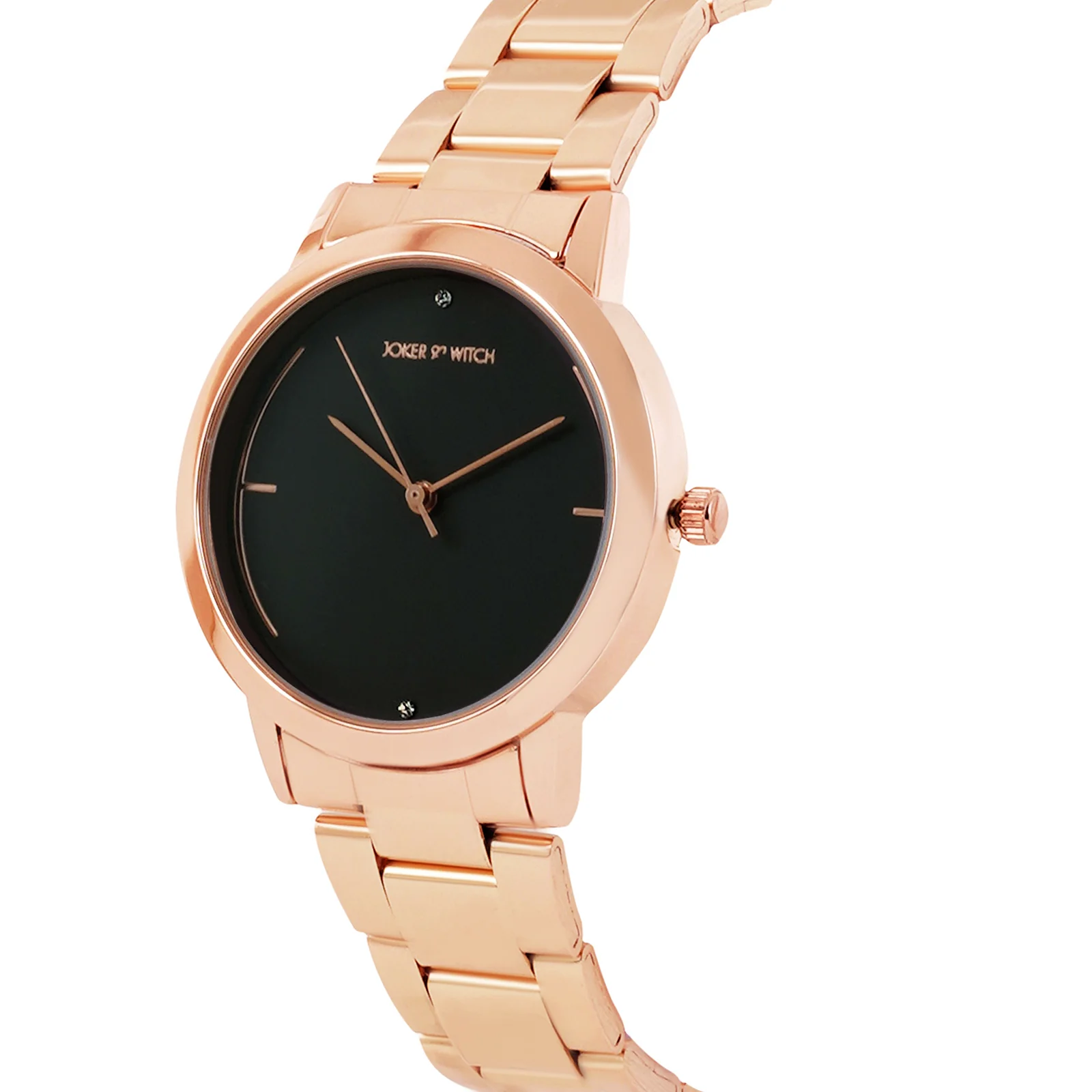 Luna Grey Medium Dial Rose Gold Linked Chain Strap Women's Watch - Image 5