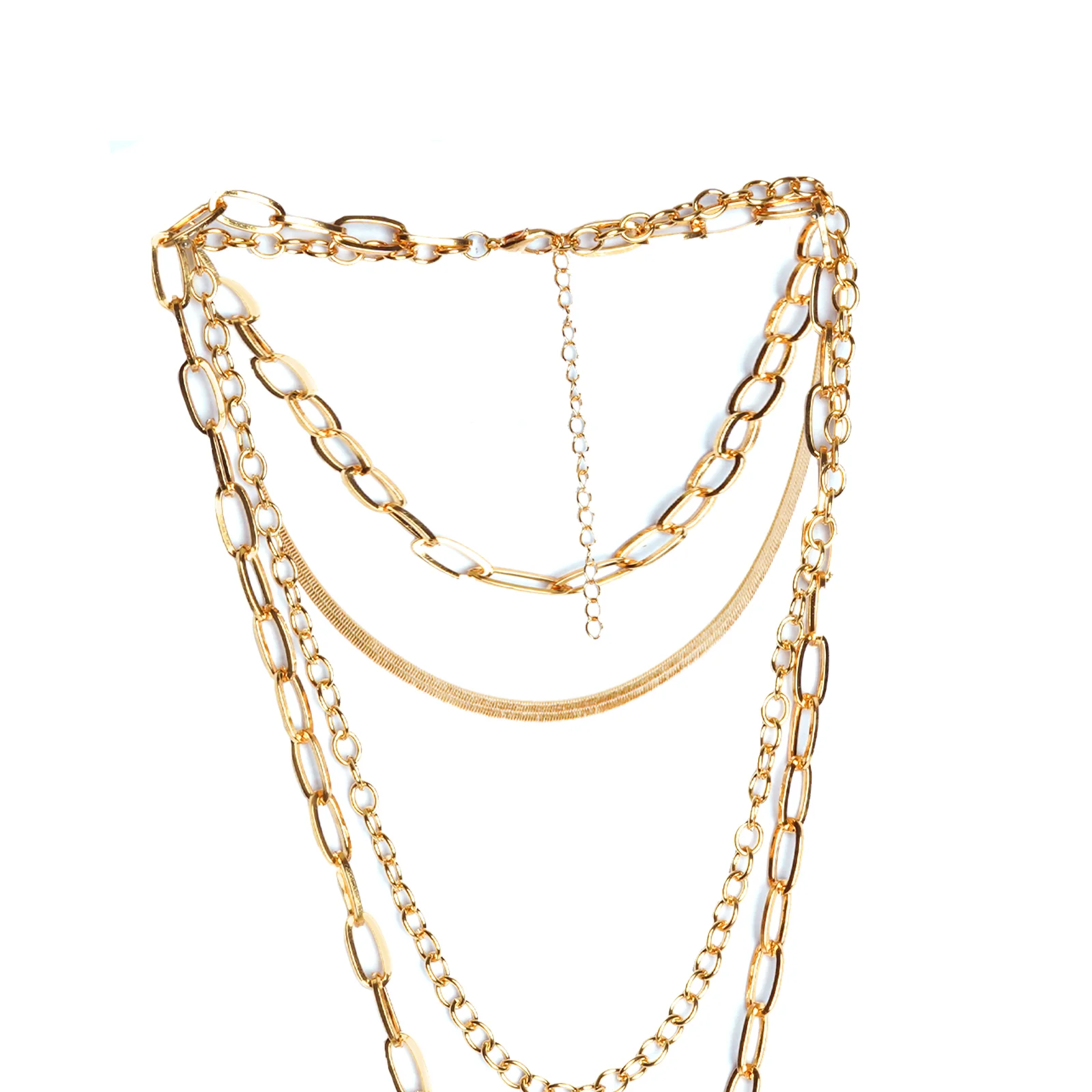 Luna Multi Layered Link Chain Necklace - Image 6