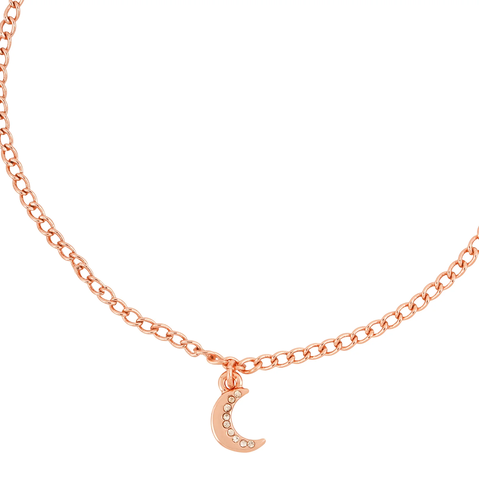 Luna Rhinestone Rose Gold Bracelet Charm - Image 4