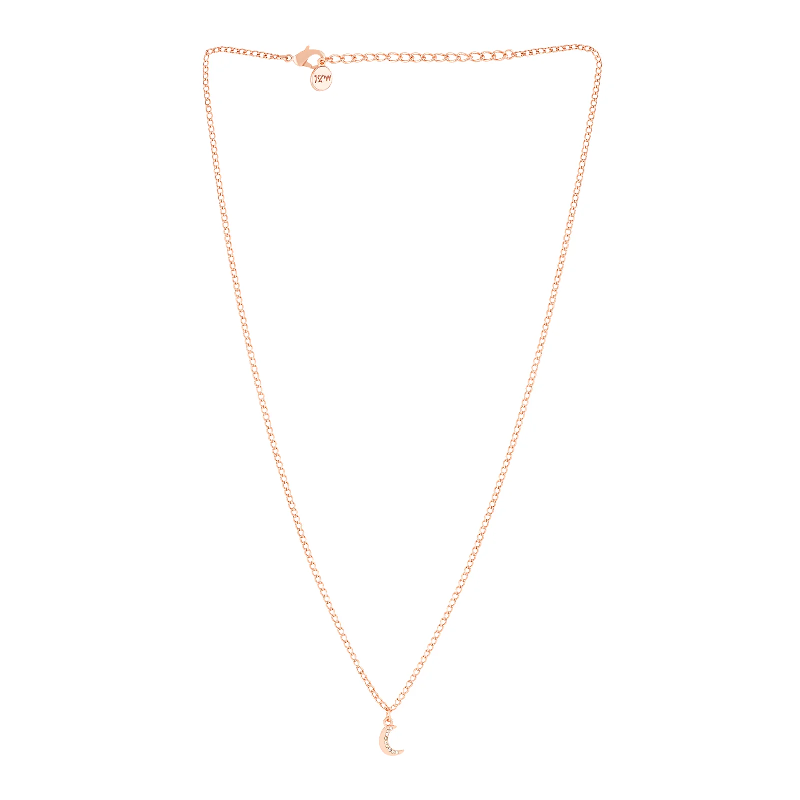 Luna Rhinestone Rosegold Necklace Charm - Image 3