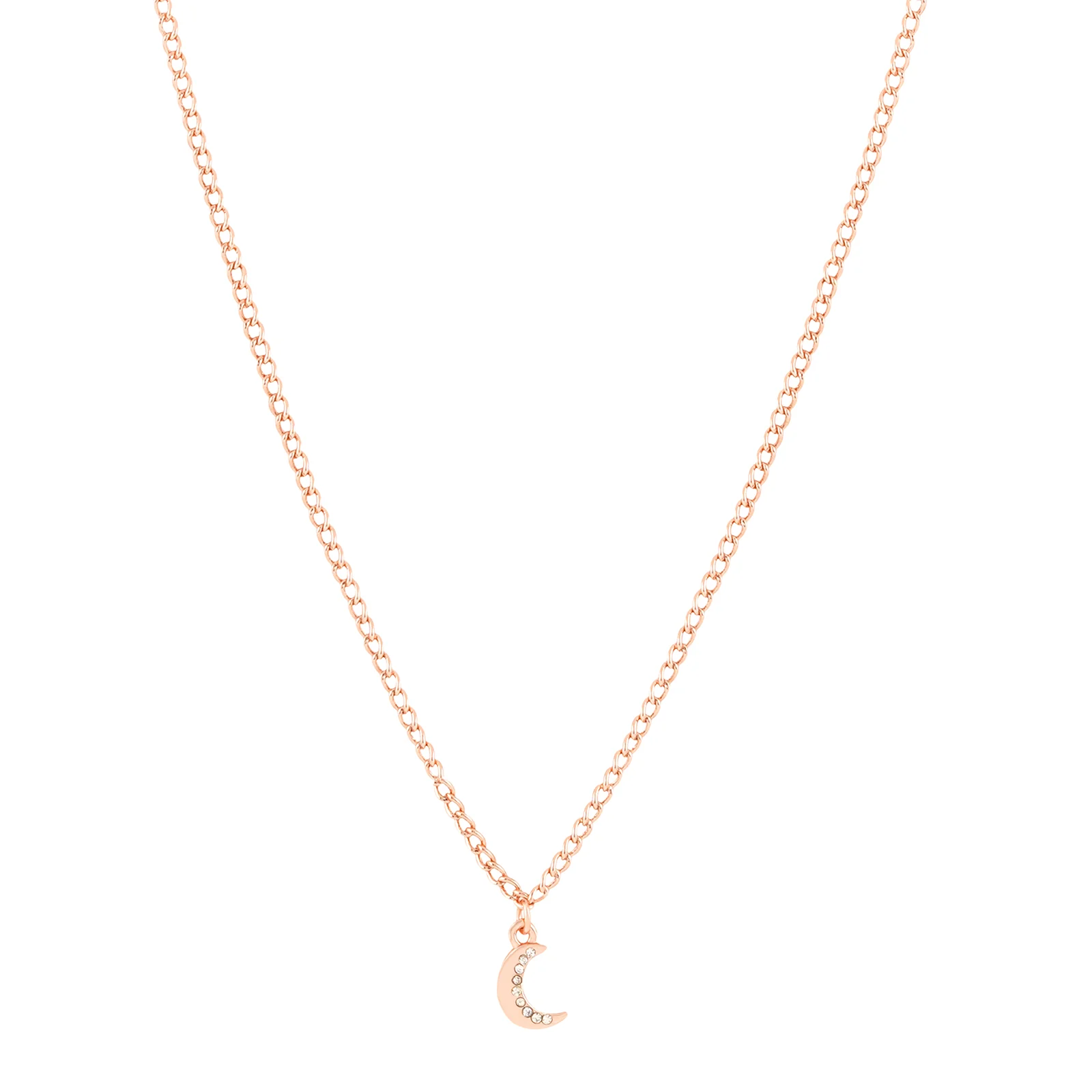 Luna Rhinestone Rosegold Necklace Charm - Image 4