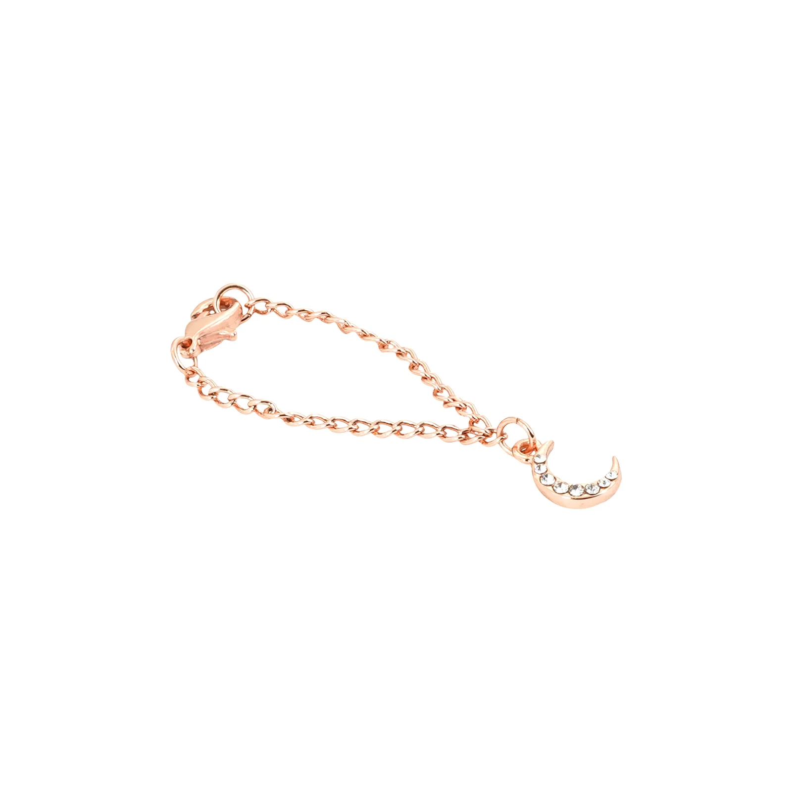 Luna Rhinestone Rosegold Watch Charm - Image 4