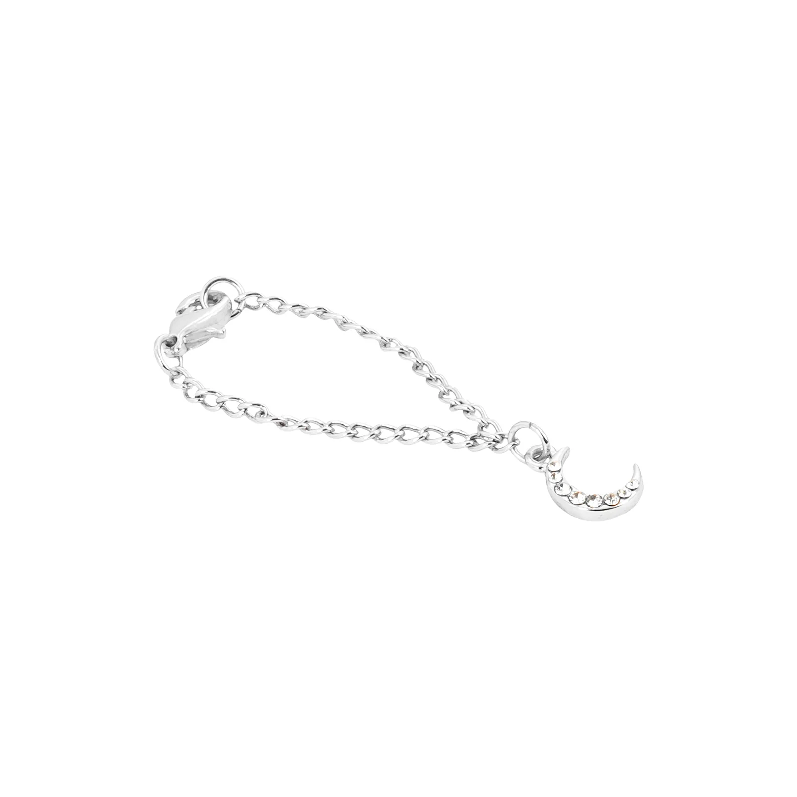 Luna Rhinestone Silver Watch Charm - Image 4