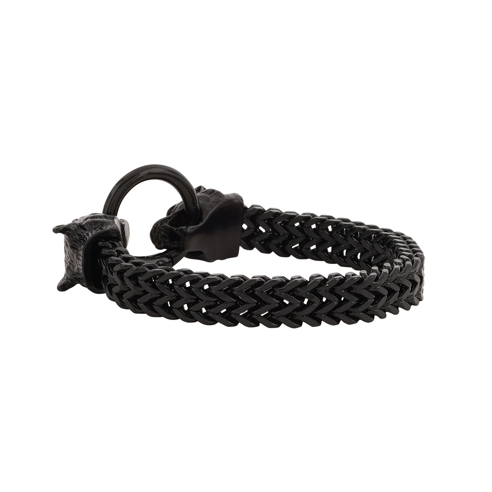 Lykos Black Wolf Head Bracelet - Image 4