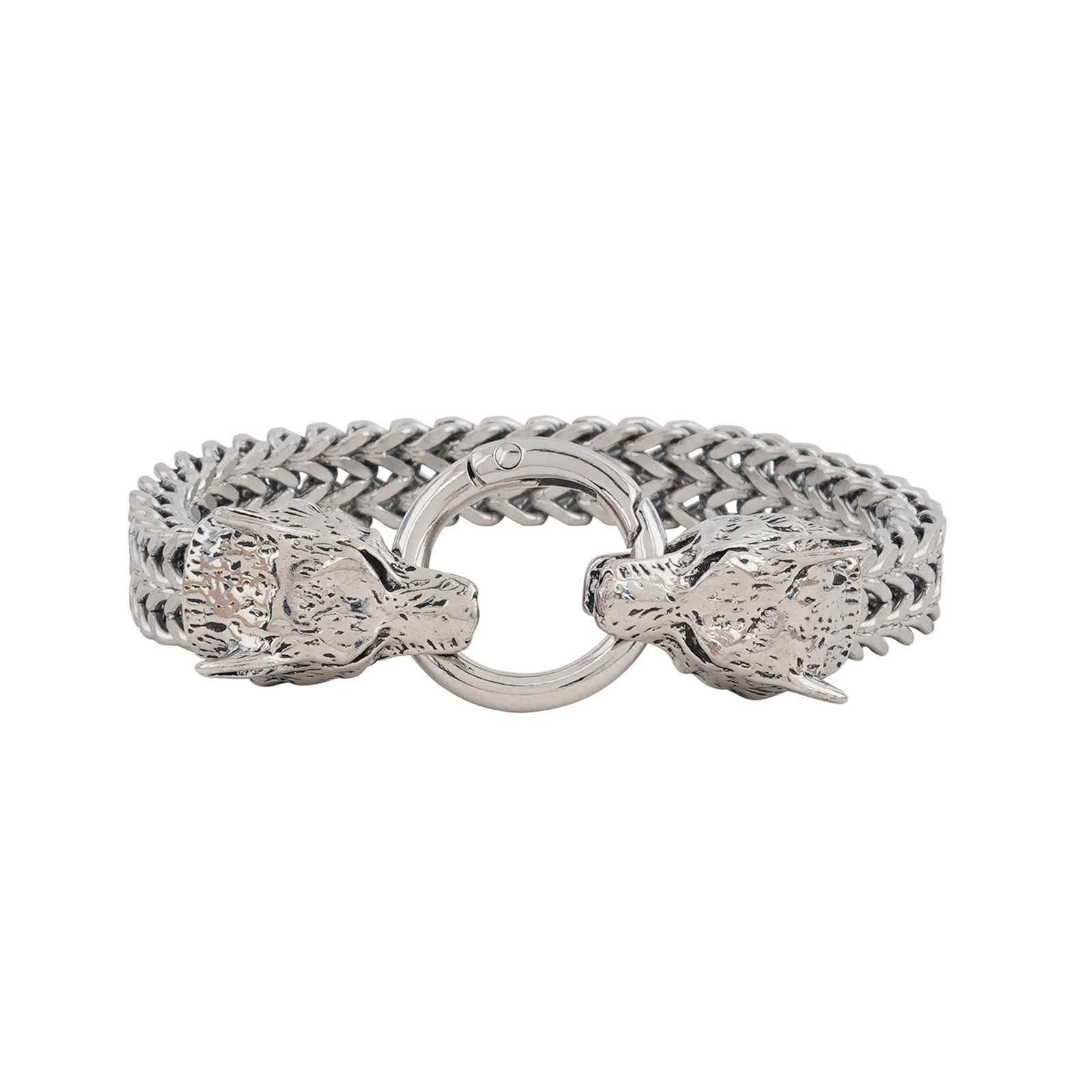 Lykos Steel Wolf Head Bracelet - Image 4