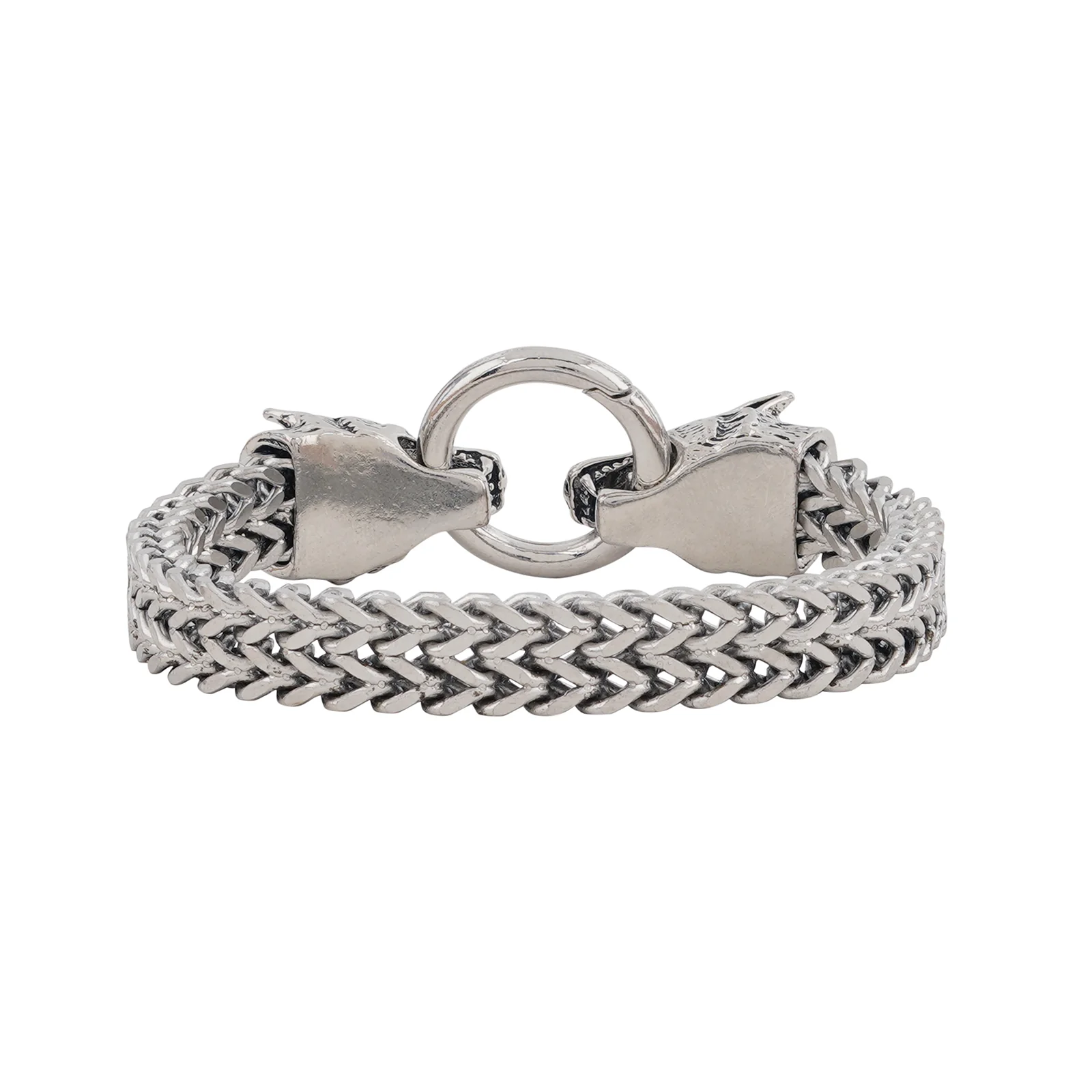 Lykos Steel Wolf Head Bracelet - Image 5