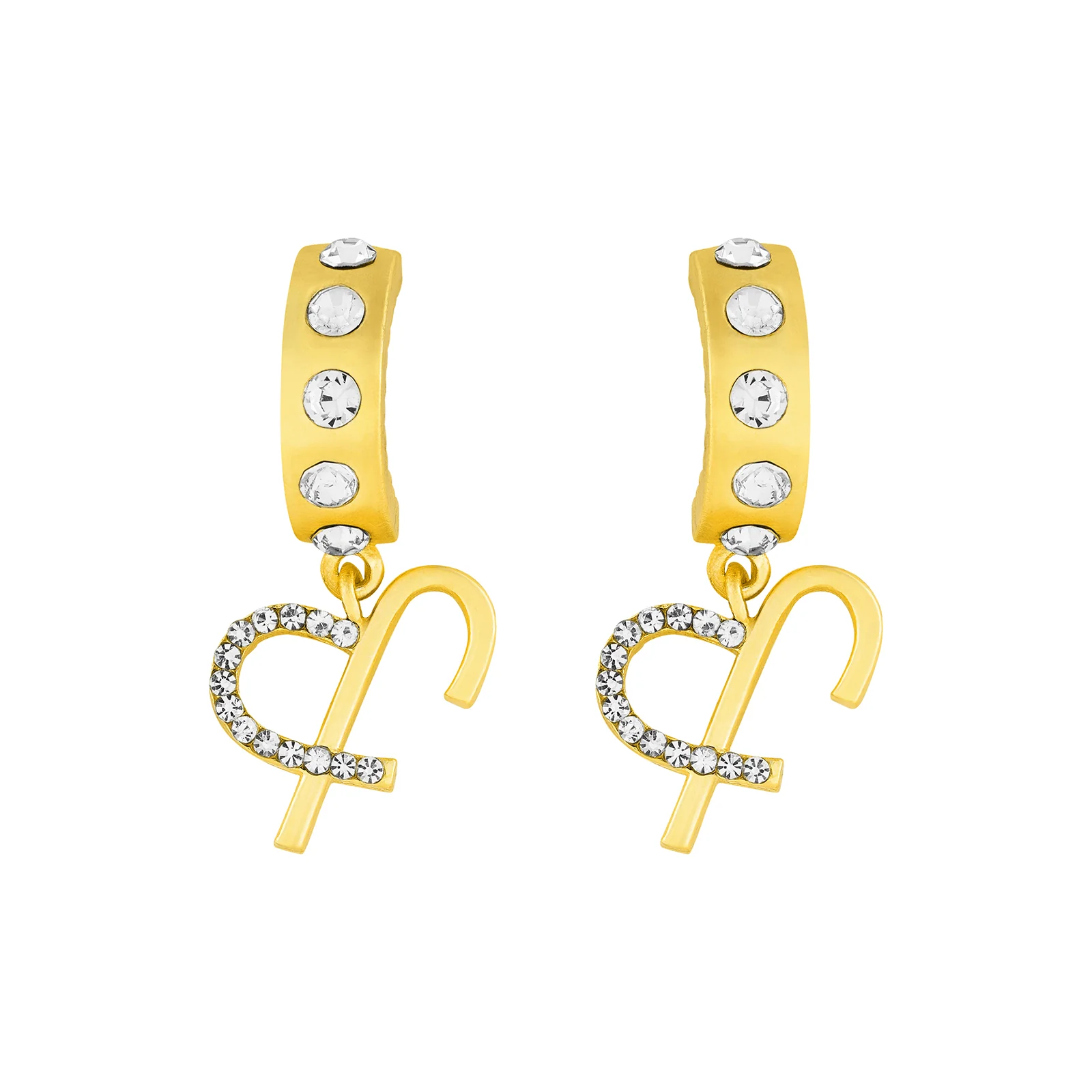 Lysia Monogram Gold Earring - Image 3