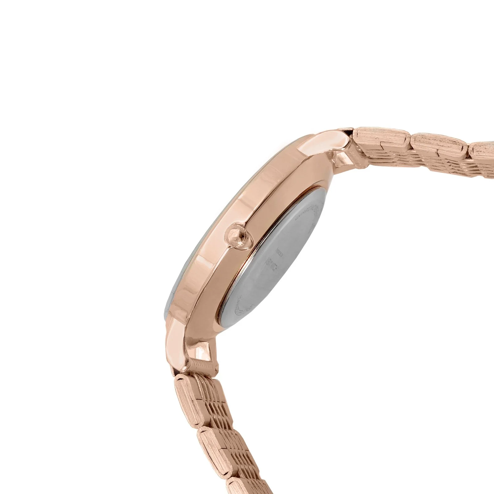 Signature Black Large Dial Rose Gold Linked Chain Strap Women's Watch - Image 4