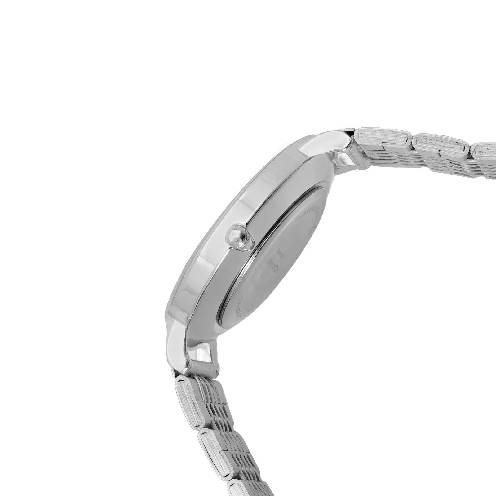 Signature Black Large Dial Silver Linked Chain Strap Women's Watch - Image 4